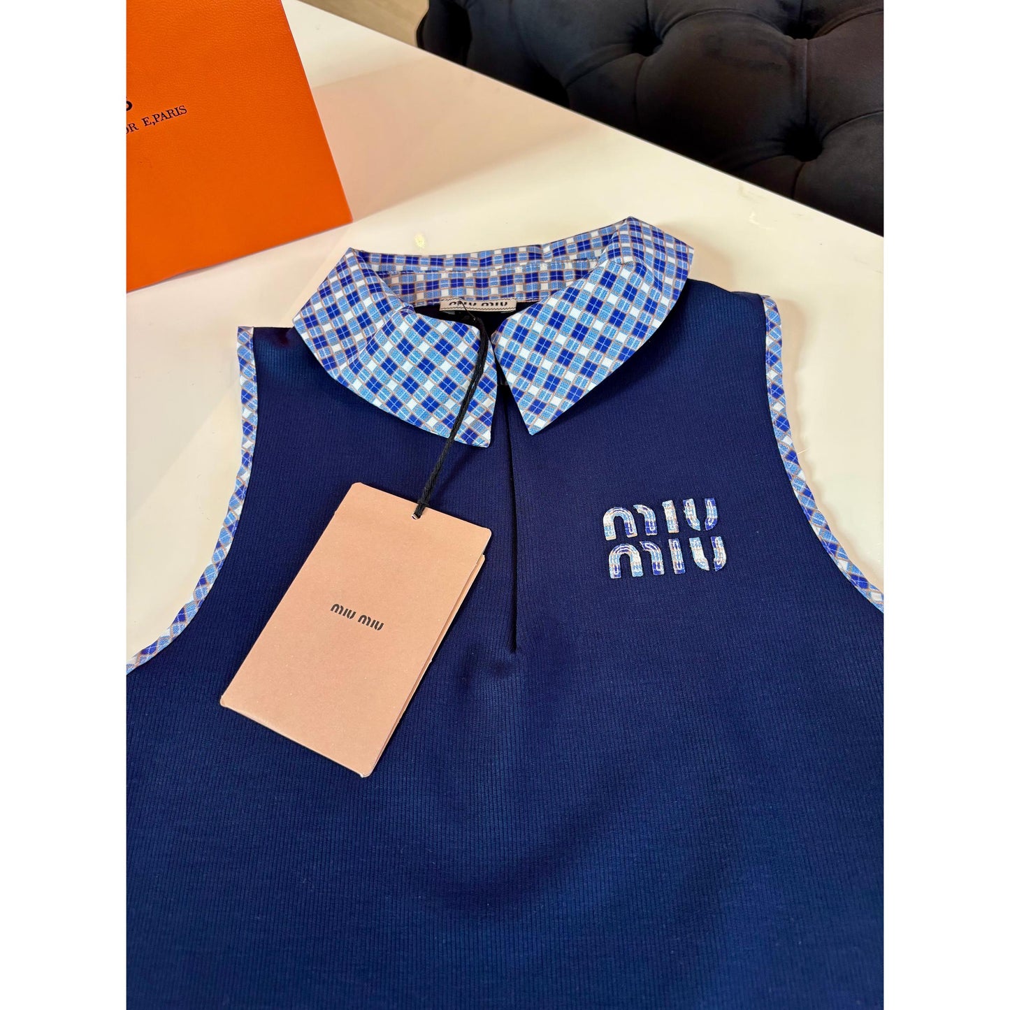 Dark Blue Women Cotton Top