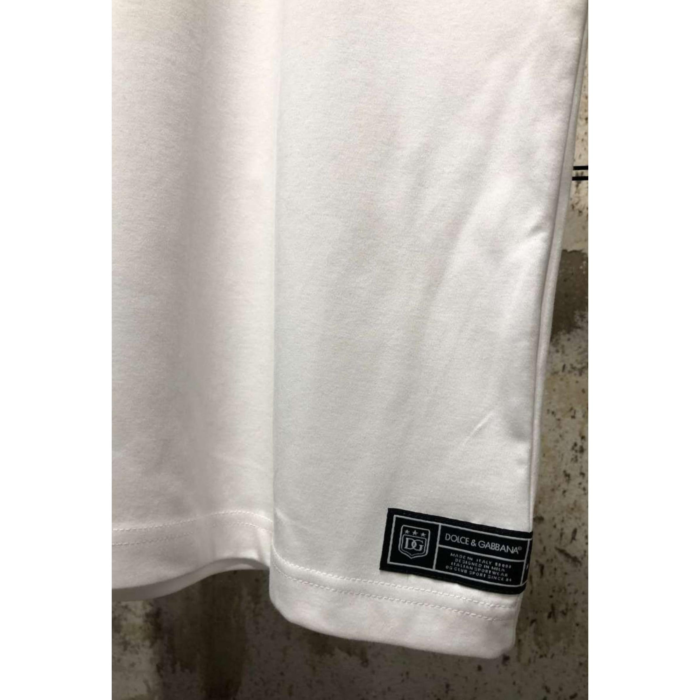 White Cotton T-shirt with Logo