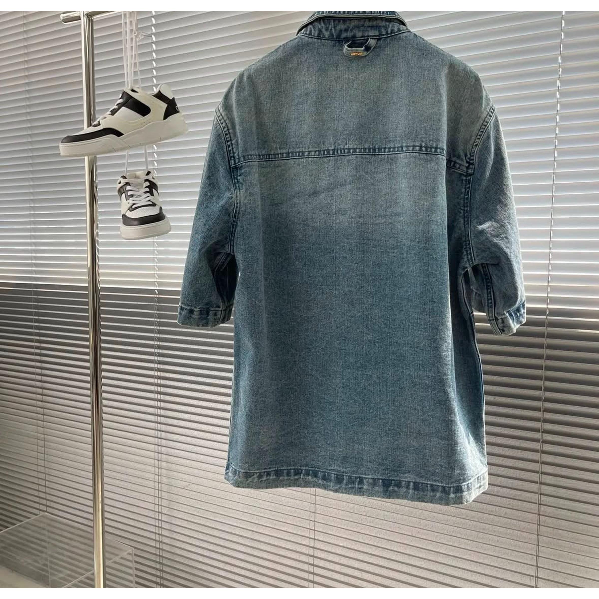 Premium Denim Monogram Summer 2 piece Set