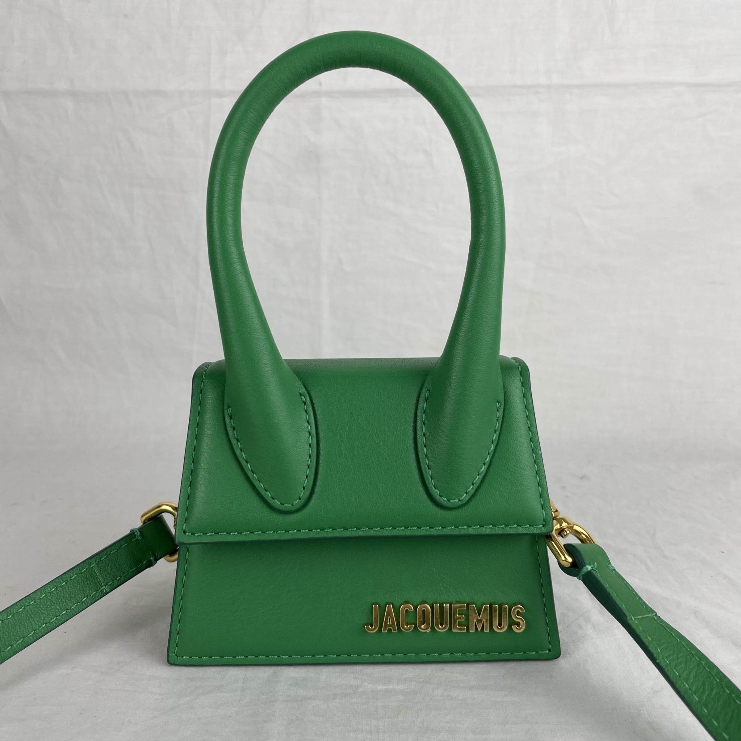 Zelena ženska mini torba od prave kože