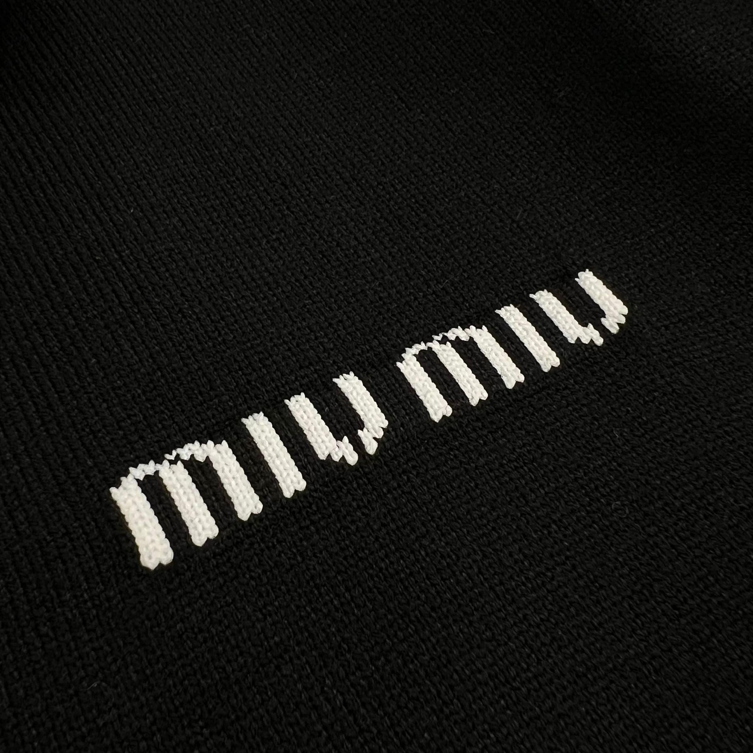 Black Women Knitted Zipper Set in 2 Pieces