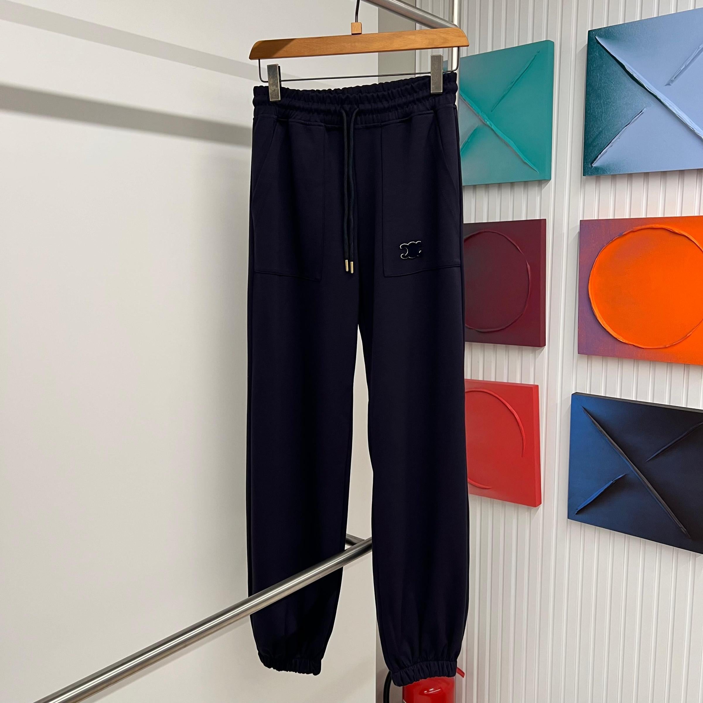 Dark Blue Women Cotton Set in 2 Pieces (Vest not included)