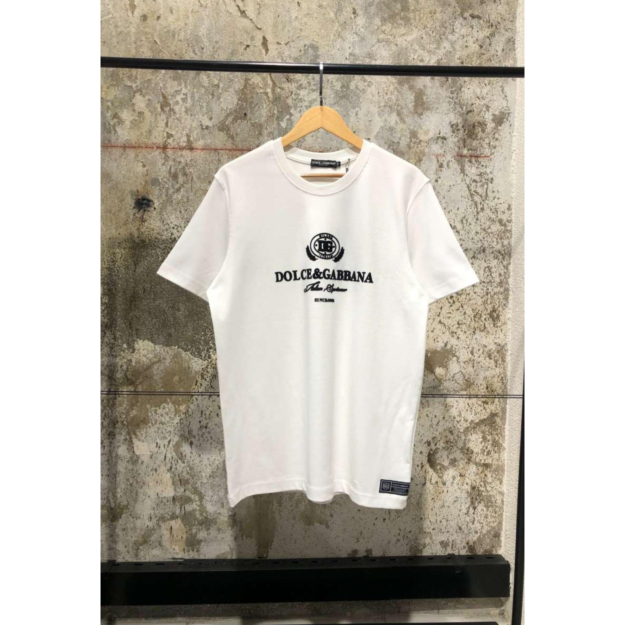 White Cotton T-shirt with Logo