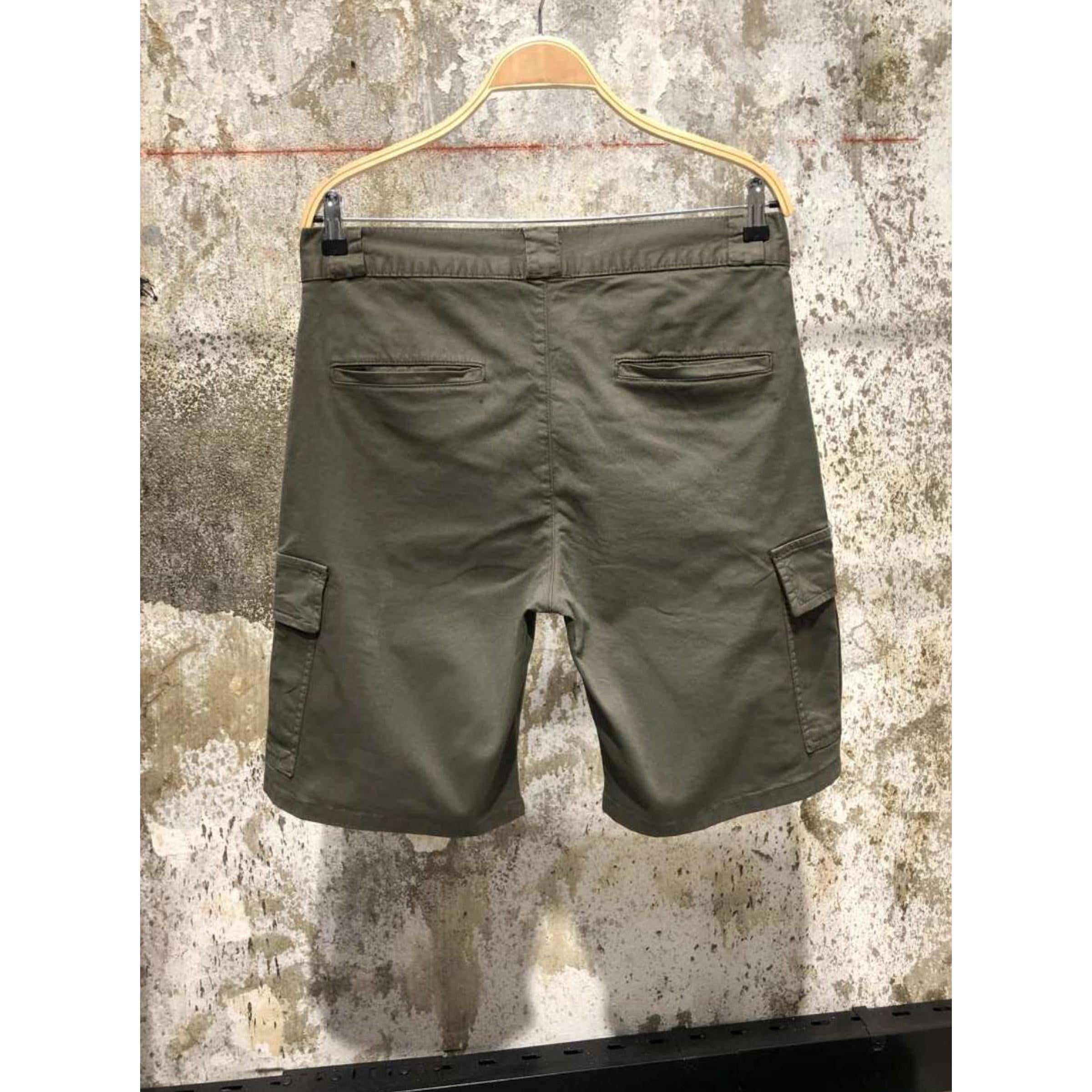 Green Chino Shorts with Pockets