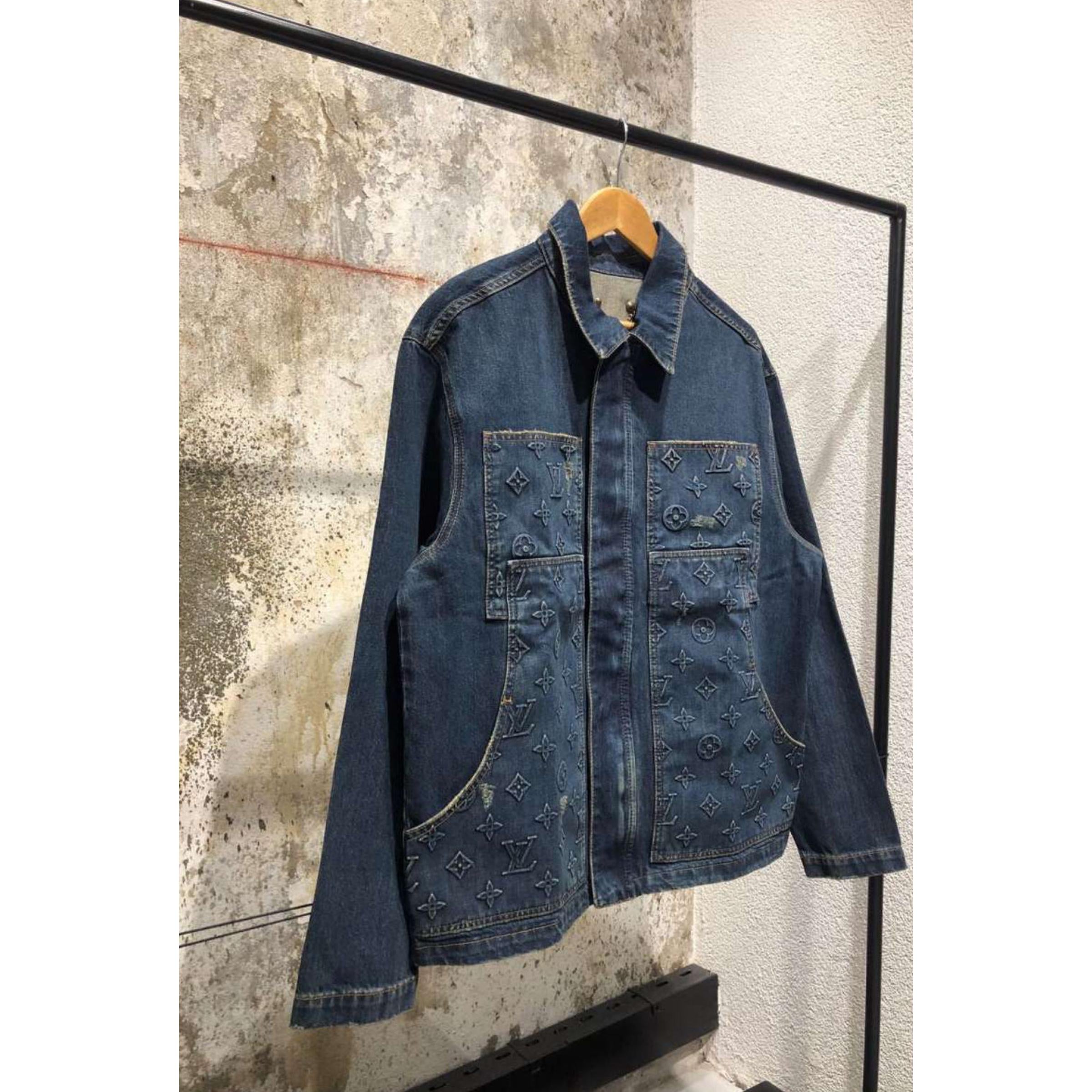 Blue Denim Monogram Jacket
