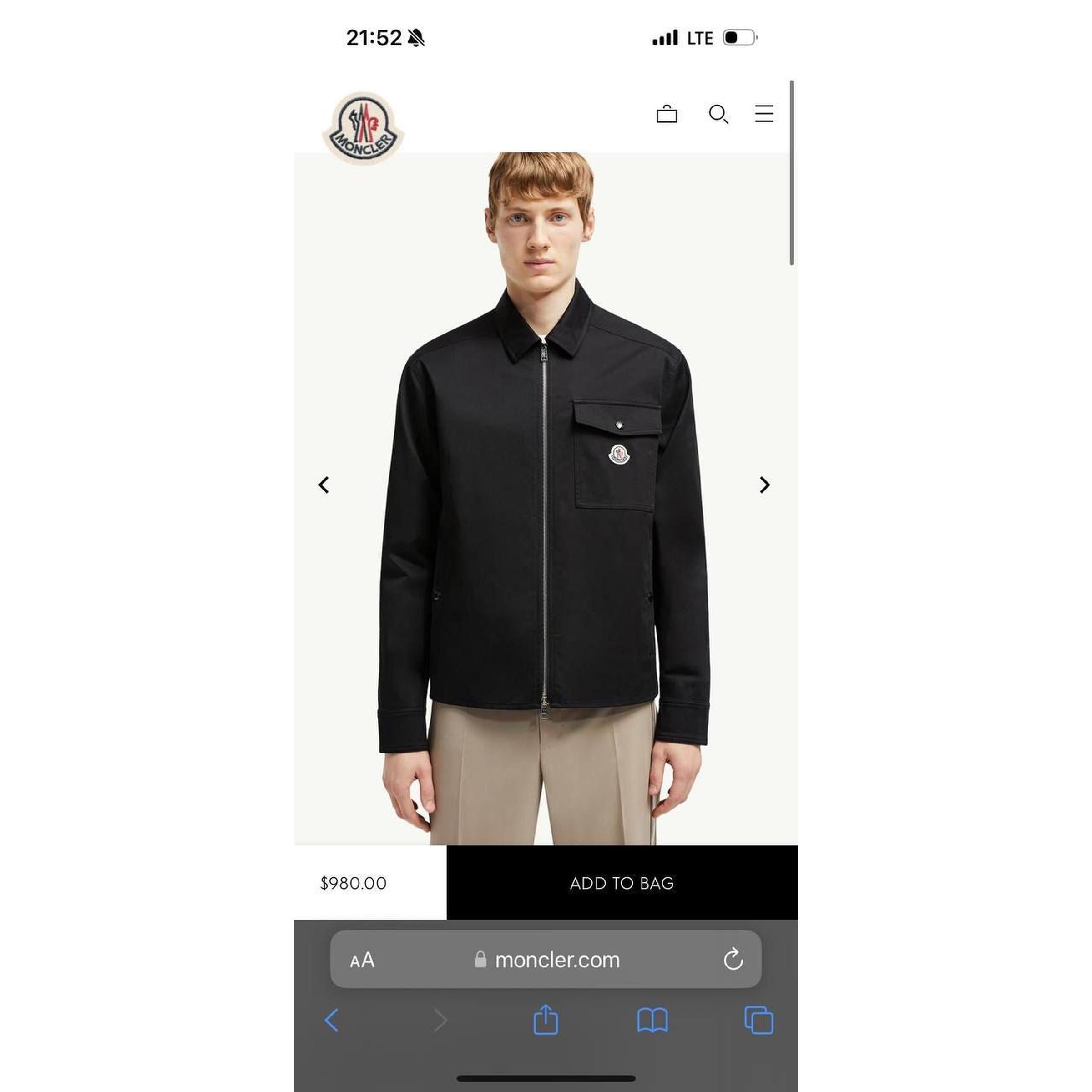 Crna jakna s džepom