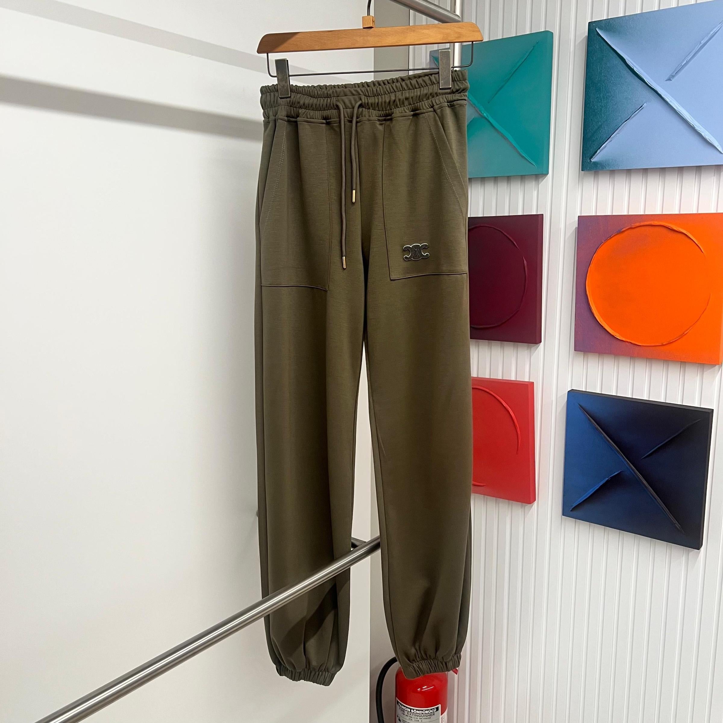 Green Women Cotton Set in 2 Pieces (Vest not included)