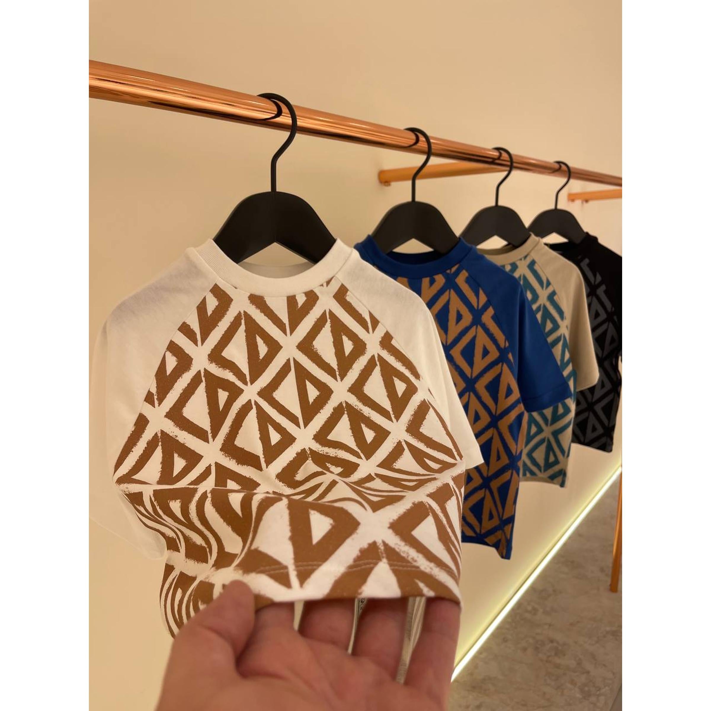 White Monogram Kids T-Shirt