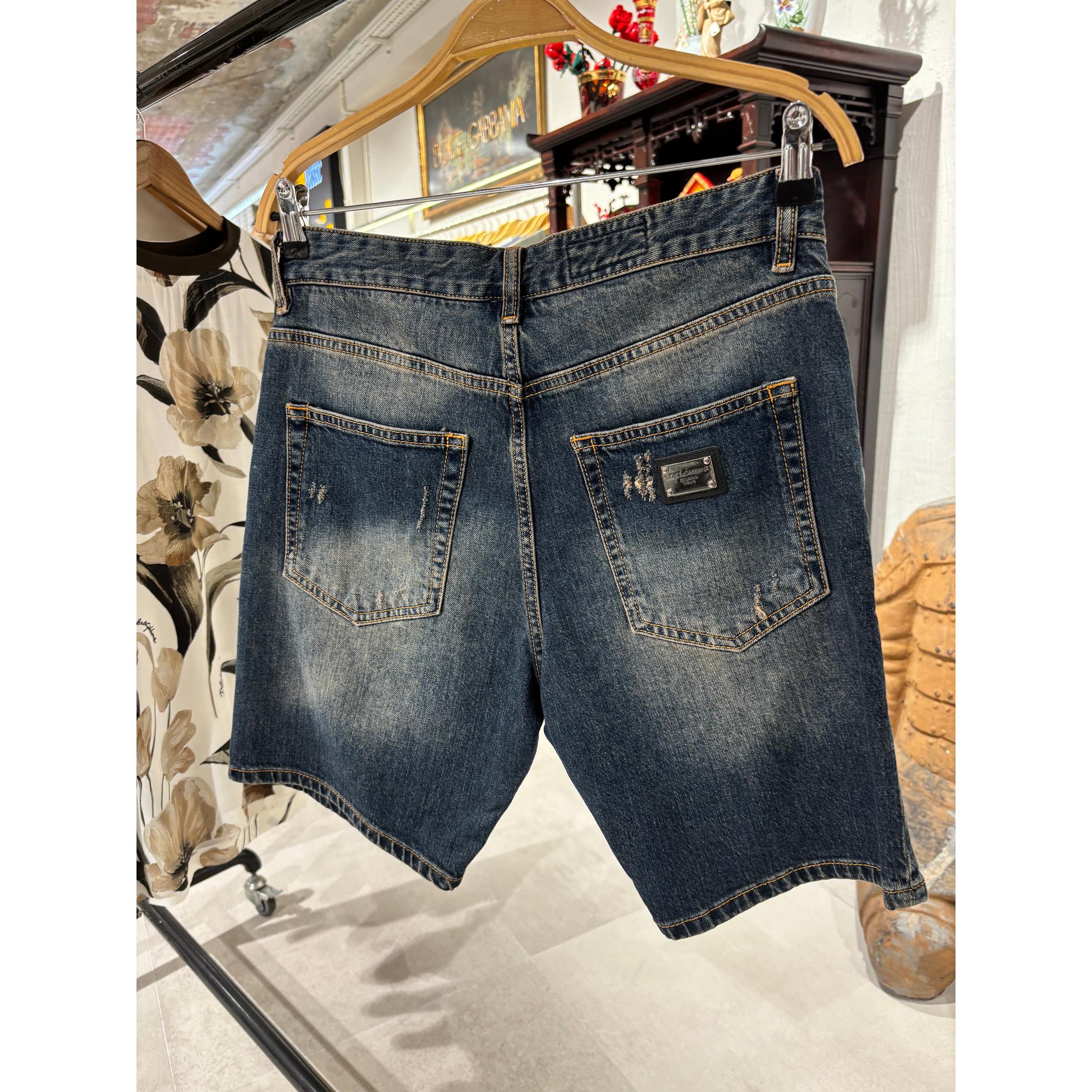 Modré džínové prémiové kraťasy