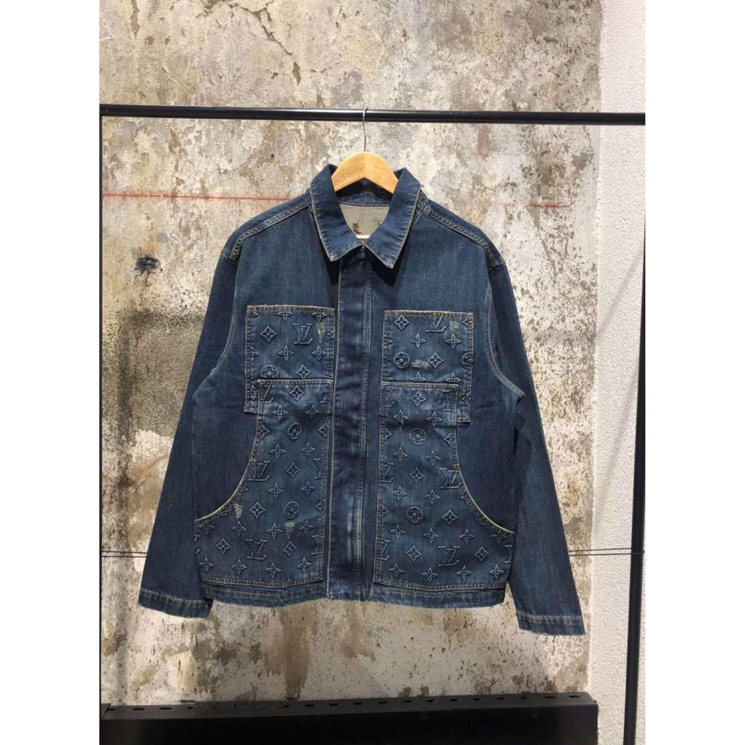 Blue Denim Monogram Jacket