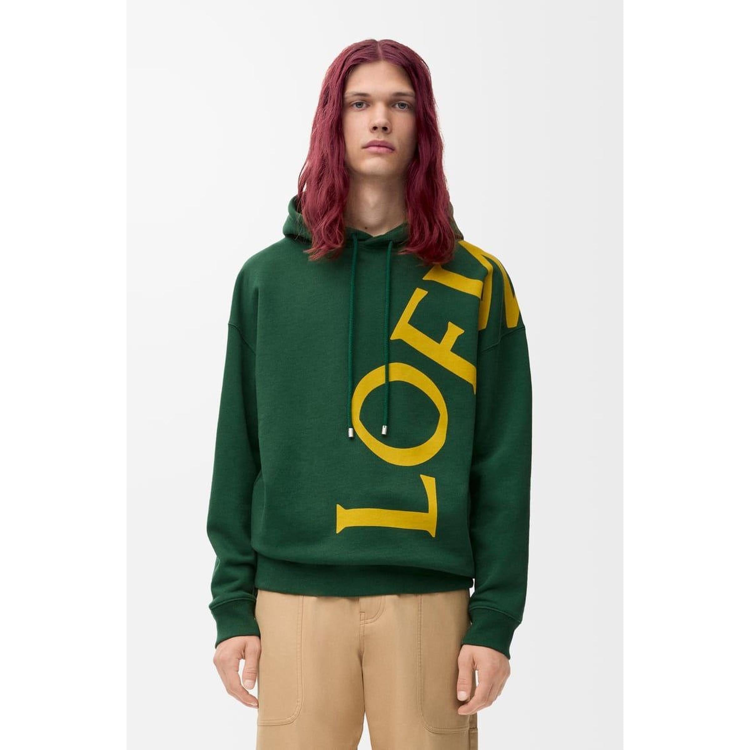 Crno-zelena prevelika majica s kapuljačom