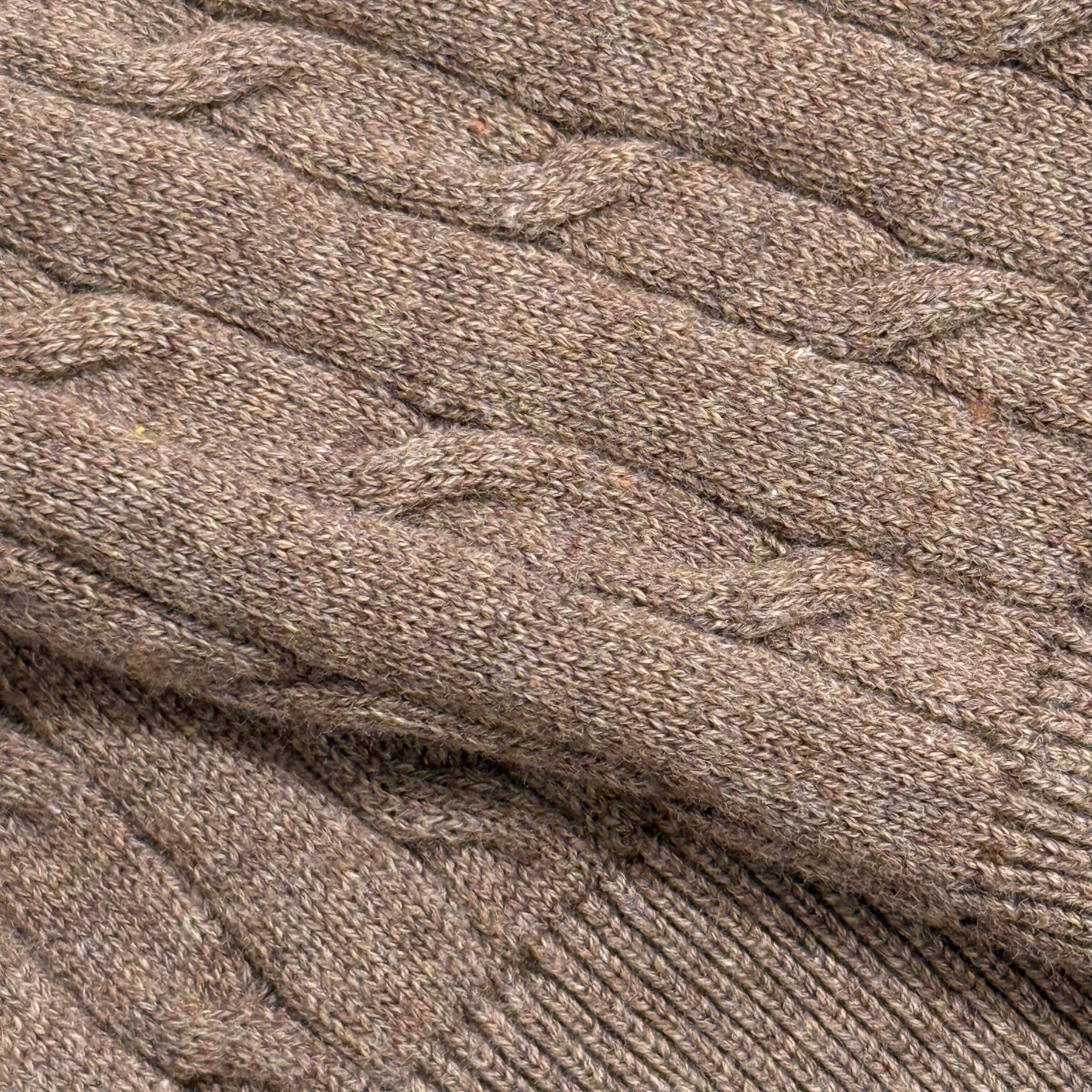 Brown Knitted Women Cardigan