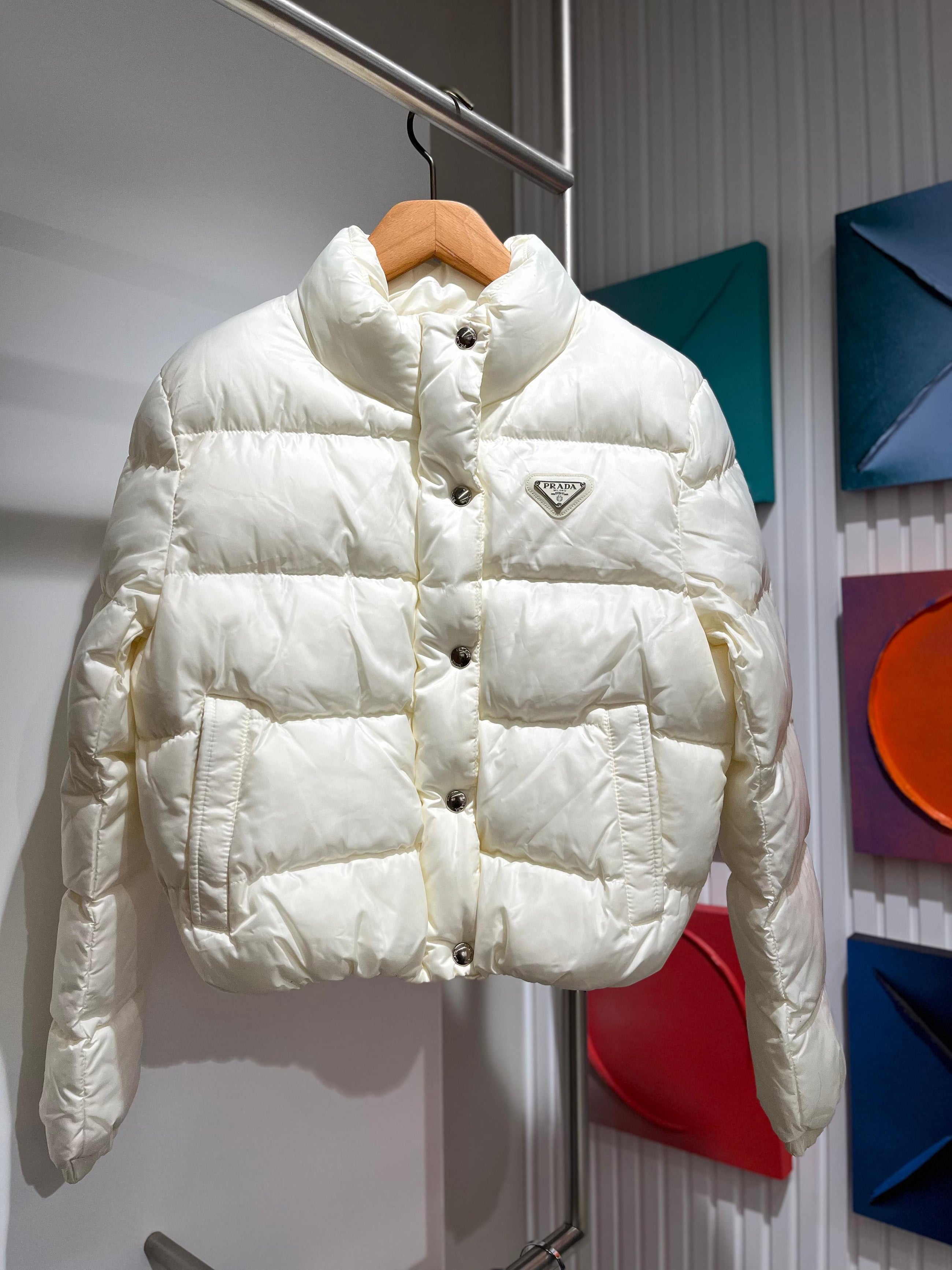 White Women Puffer Jacket