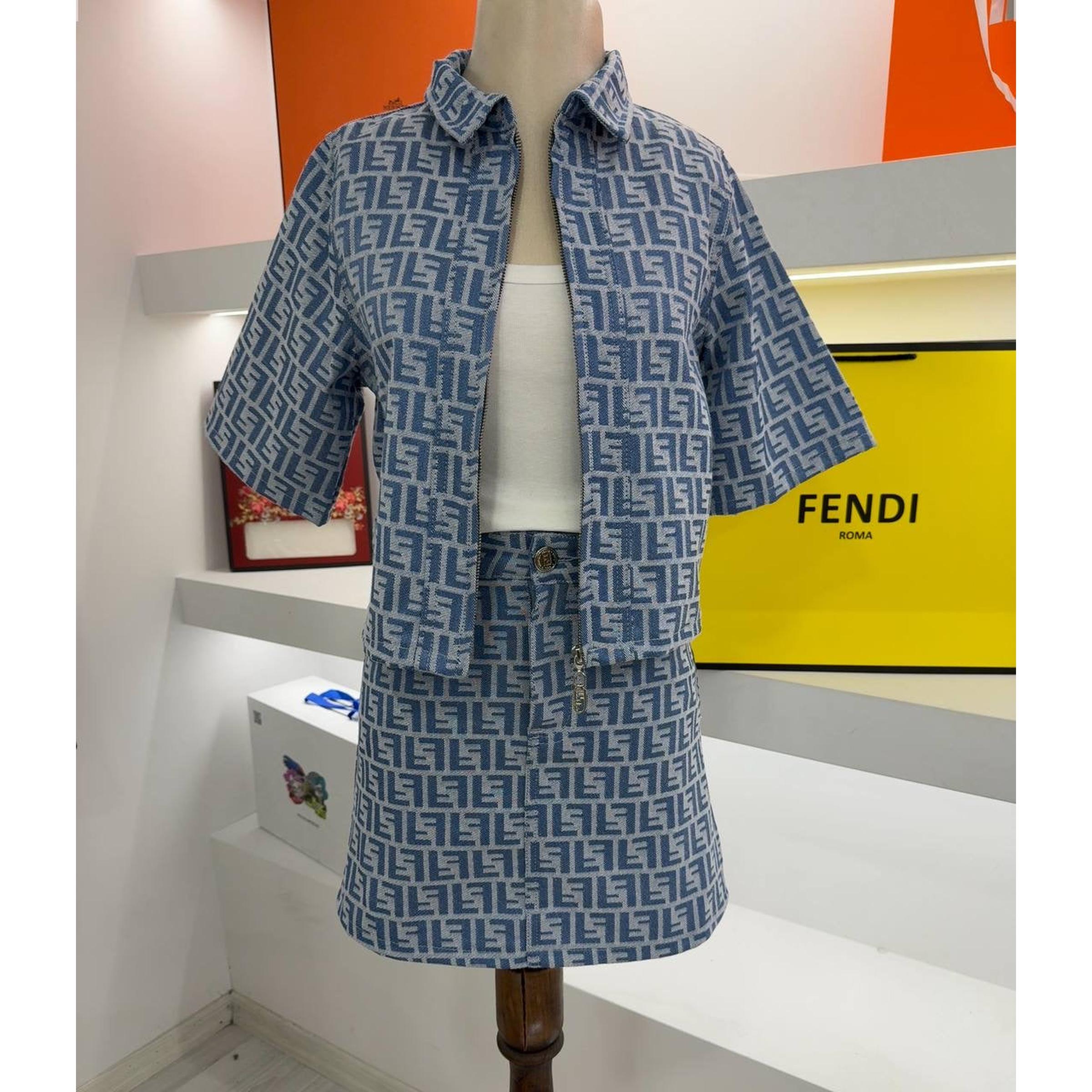 Plavi traper monogram ženski set