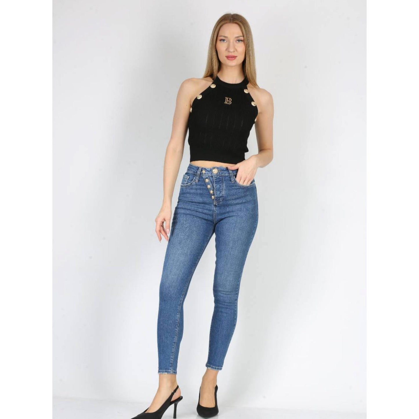 Black Knitted Women Top