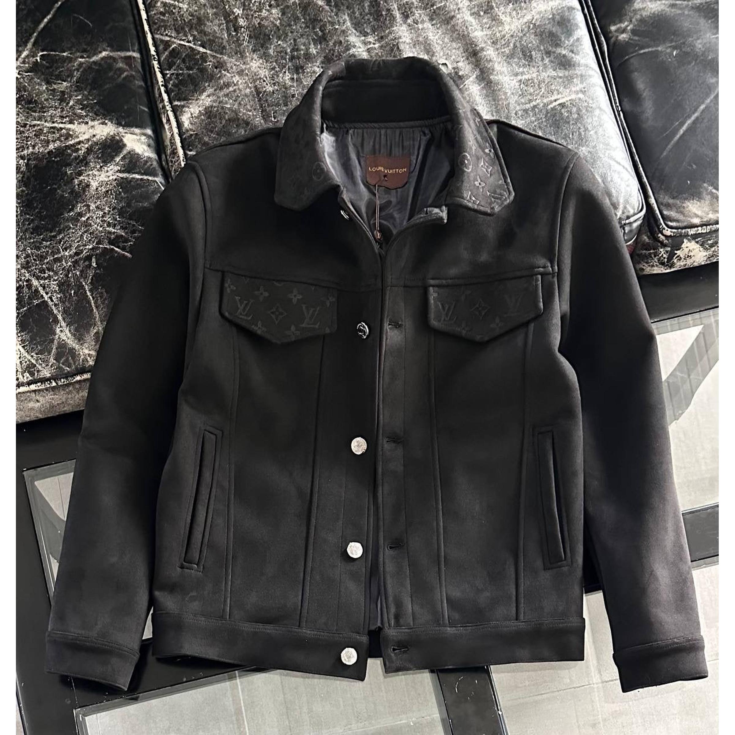 Black Suede Bomber Jacket