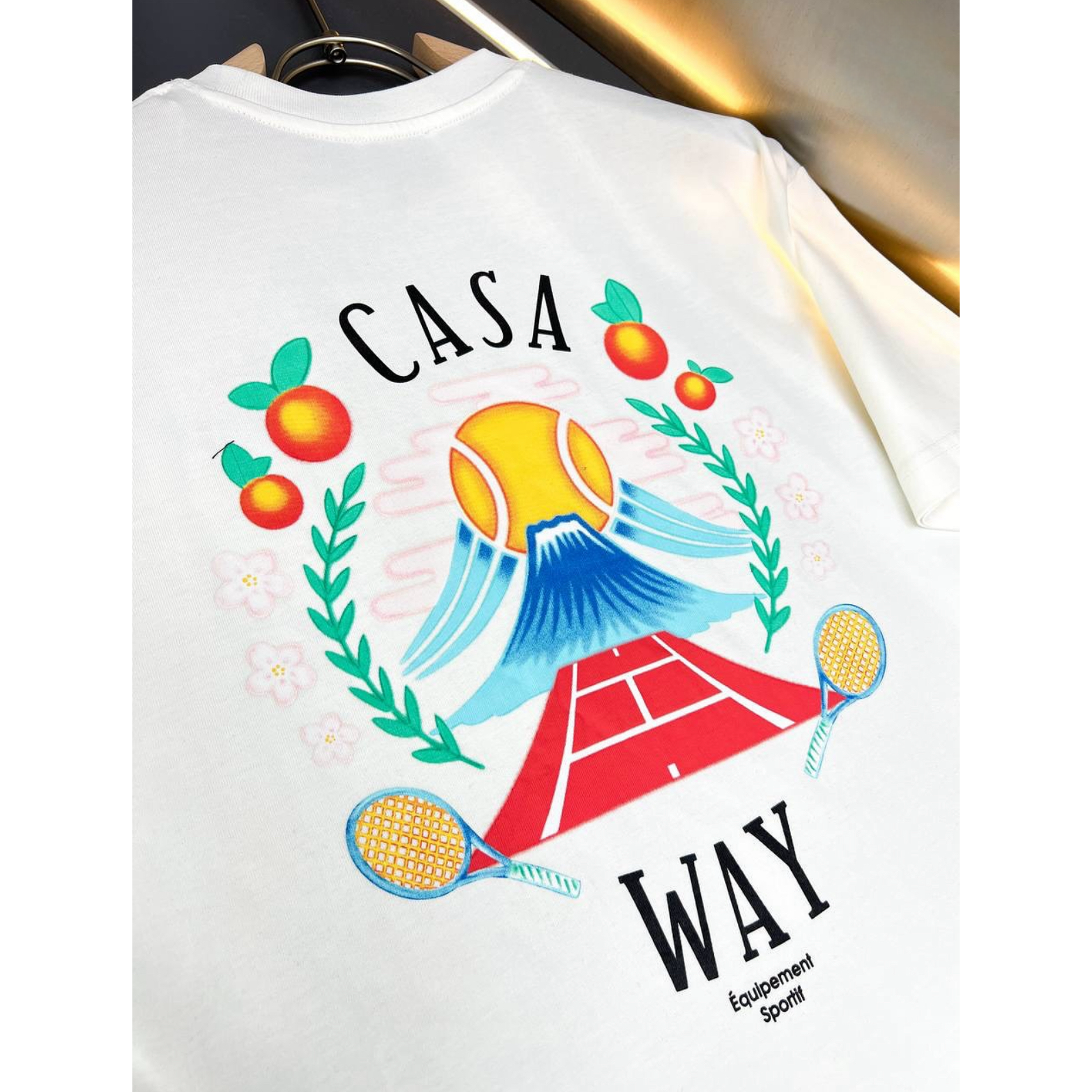 Bílé bavlněné tričko s logem