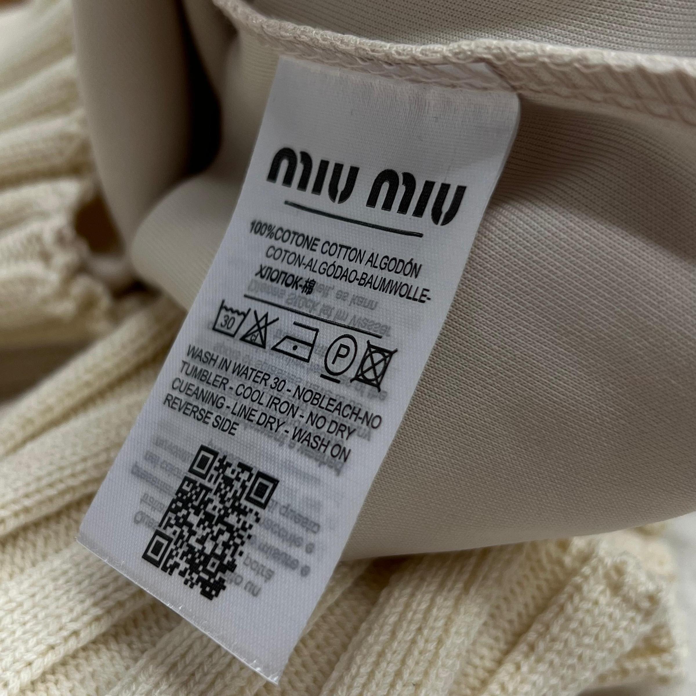 Ženski pamučni set od 2 komada u ecru boji (prsluk nije uključen)