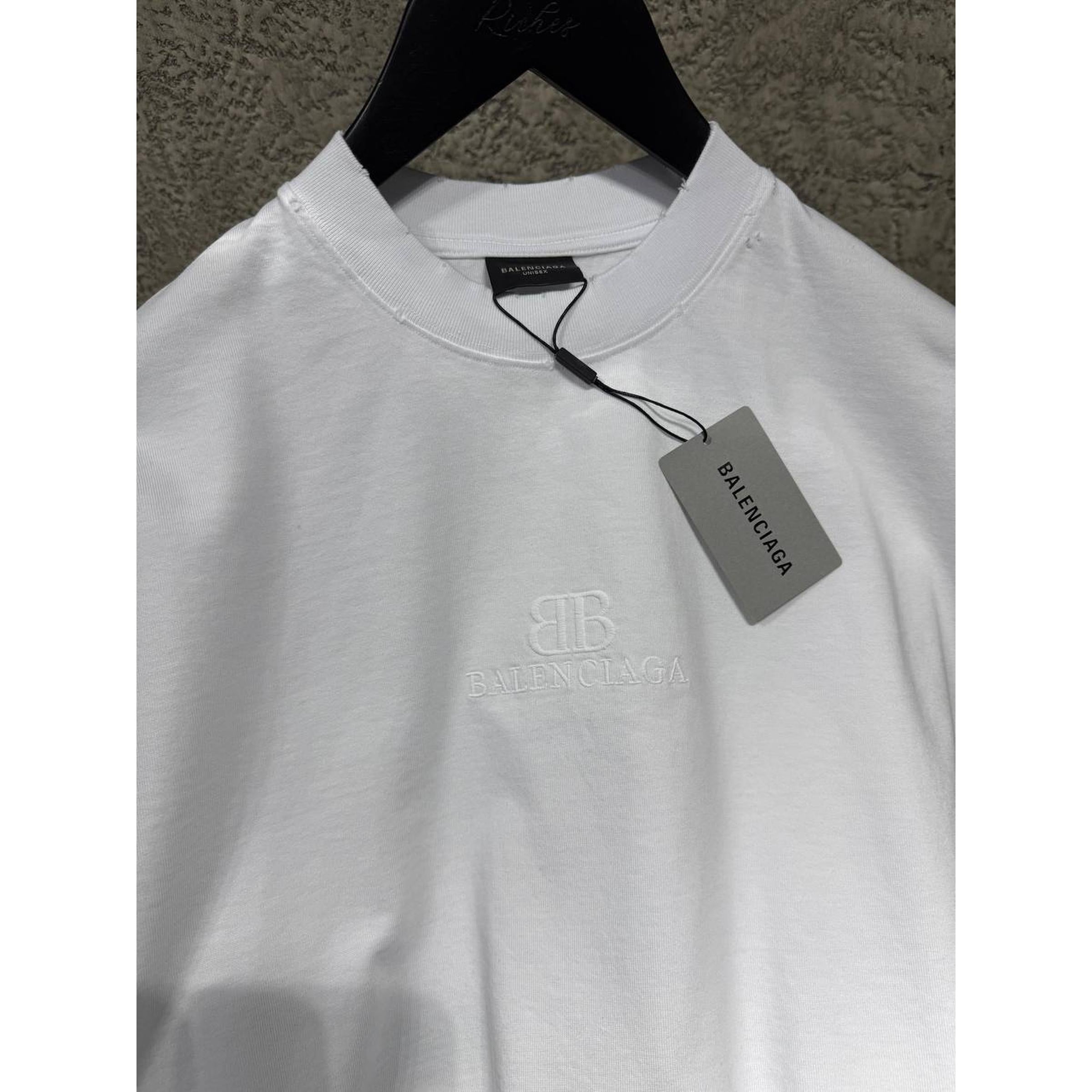 White Cotton Ripped Oversized T-shirt