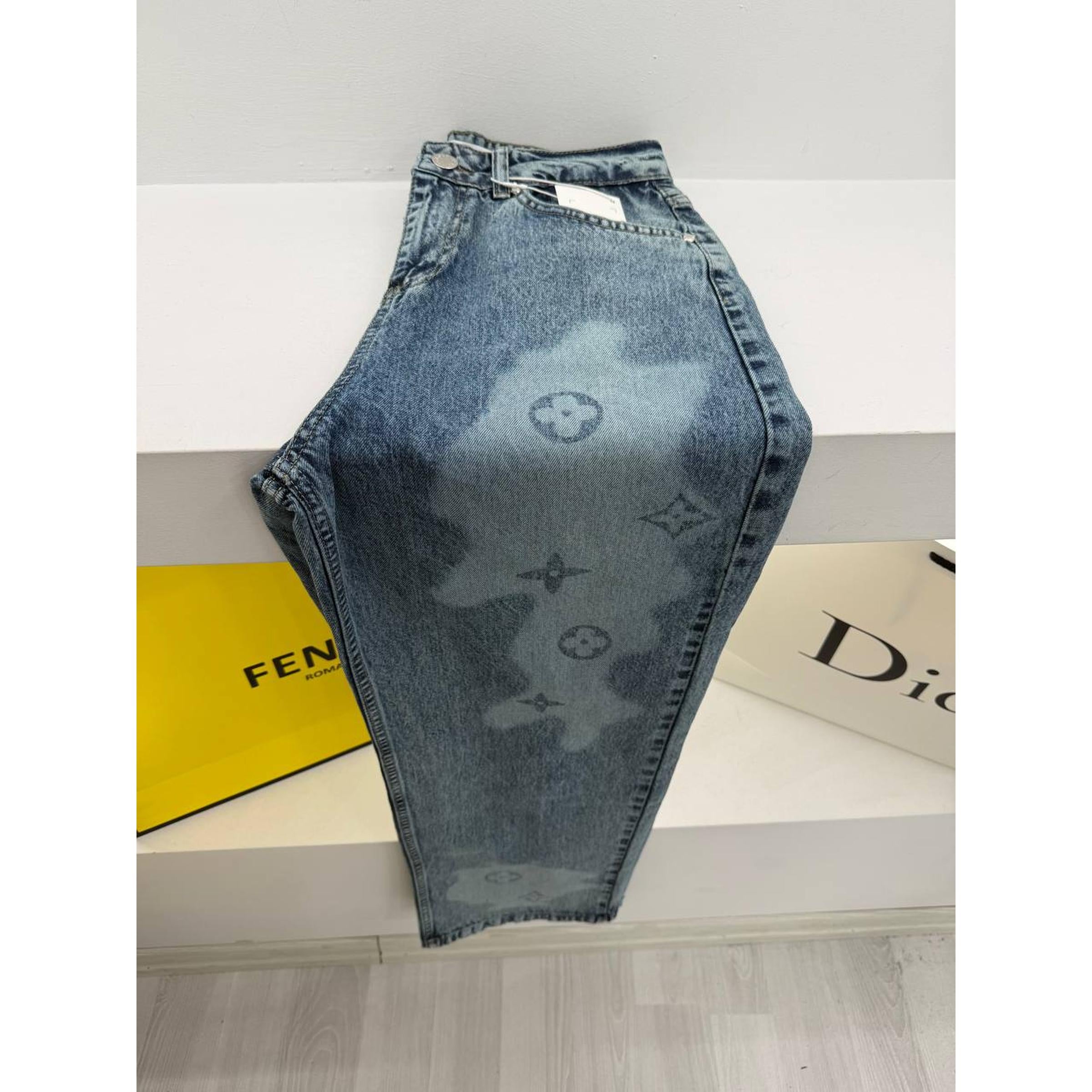 Blue Women Jeans with Logos