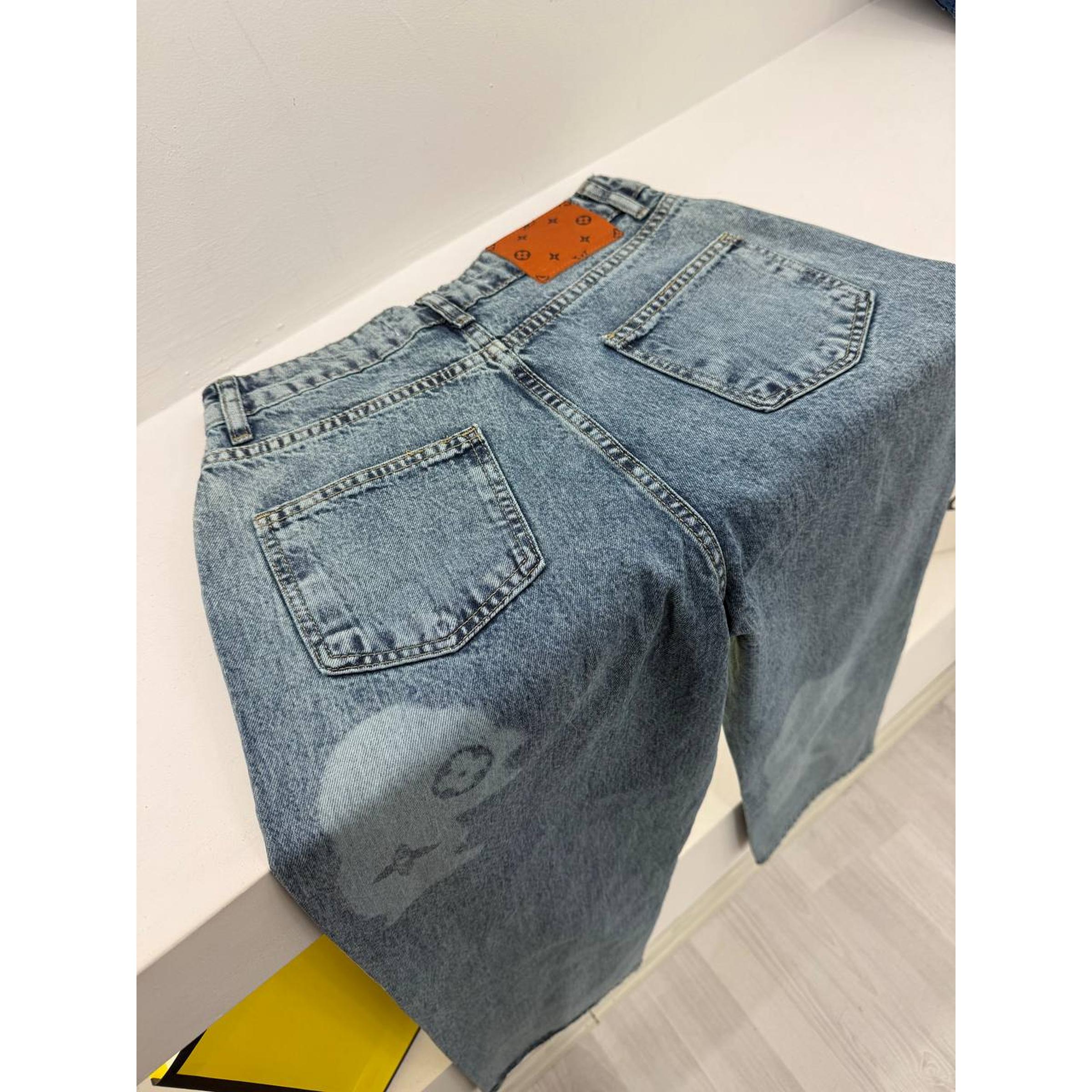 Blue Women Jeans with Logos