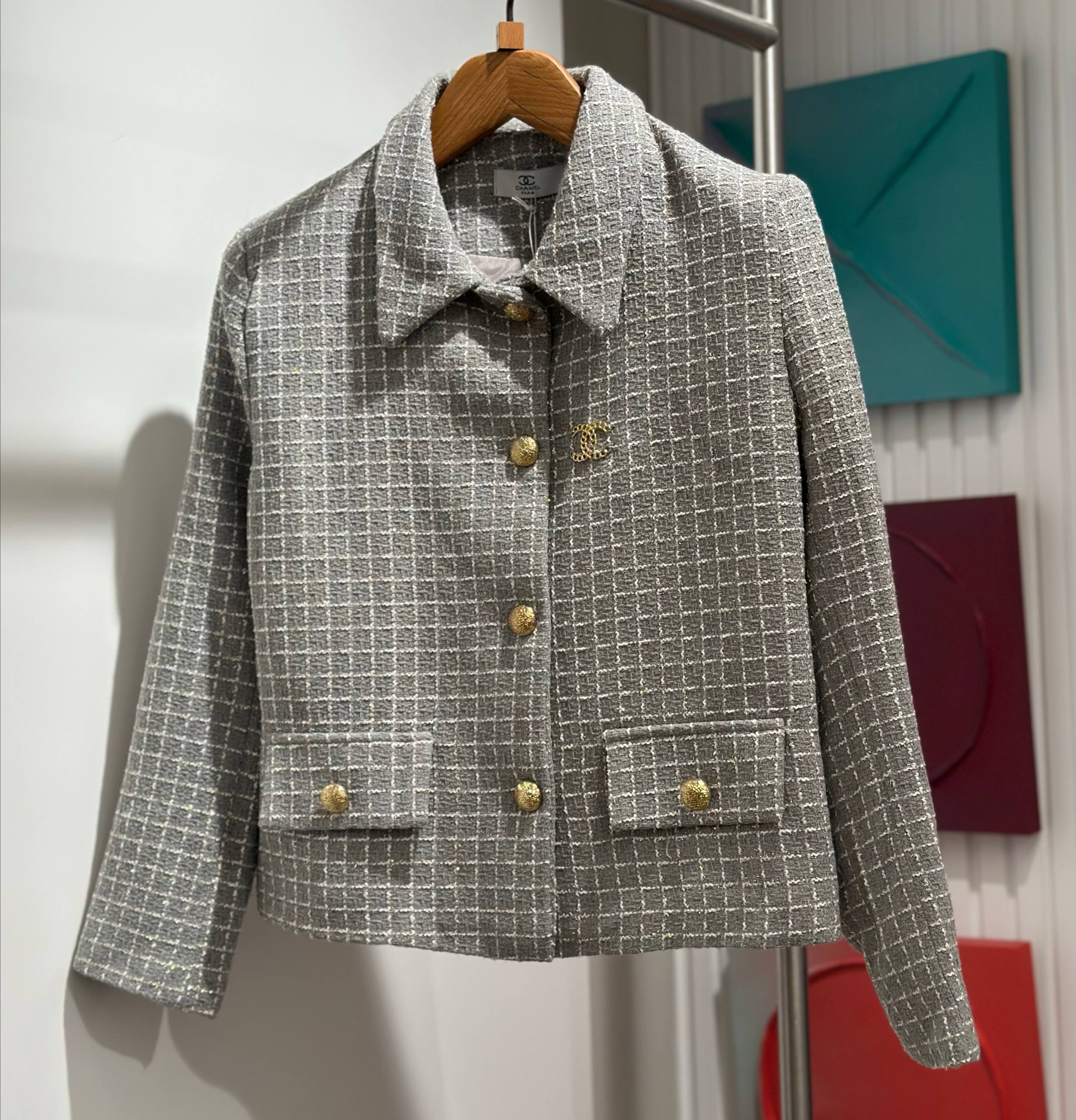 Grey Women Boucle Set