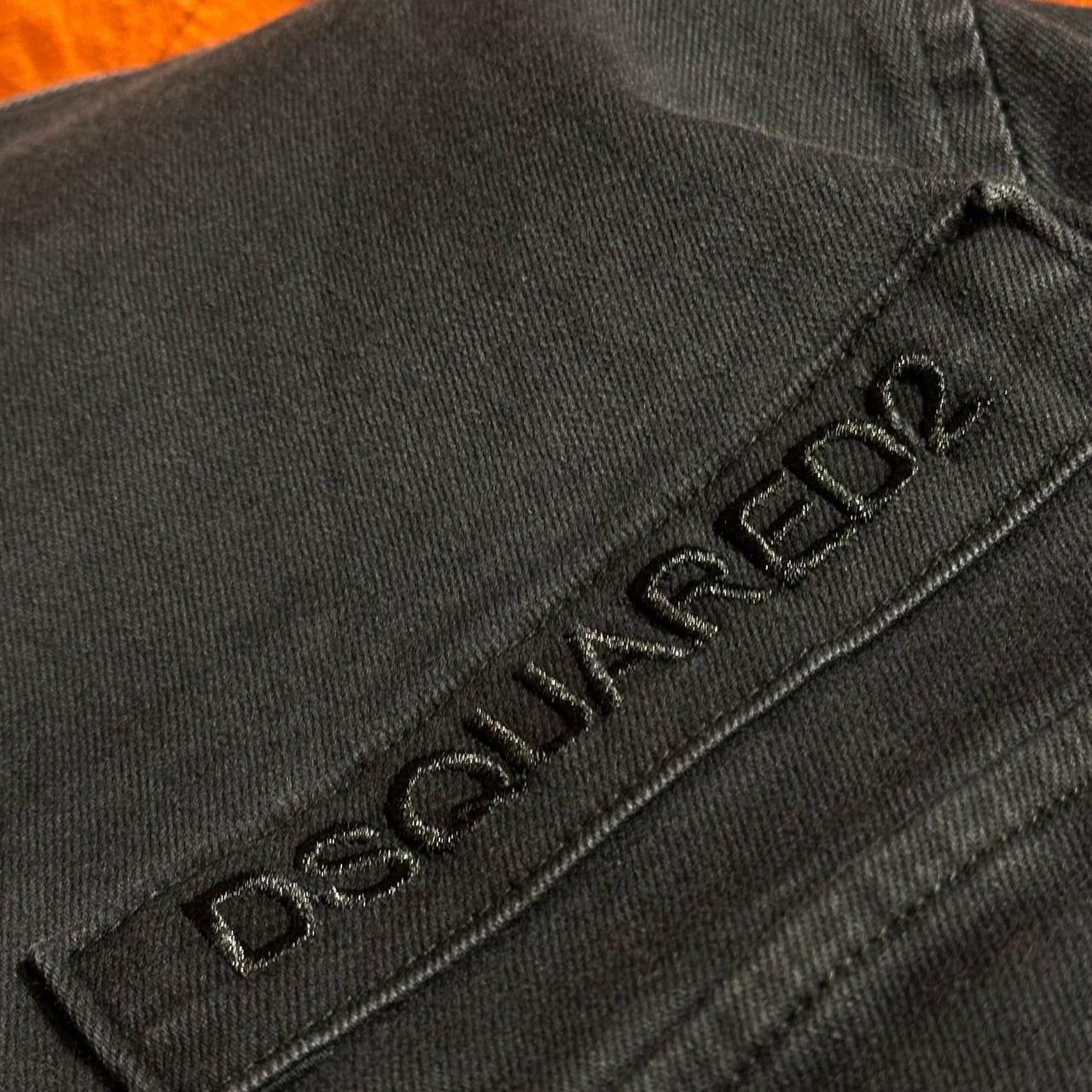 Černá džínová košilová bunda