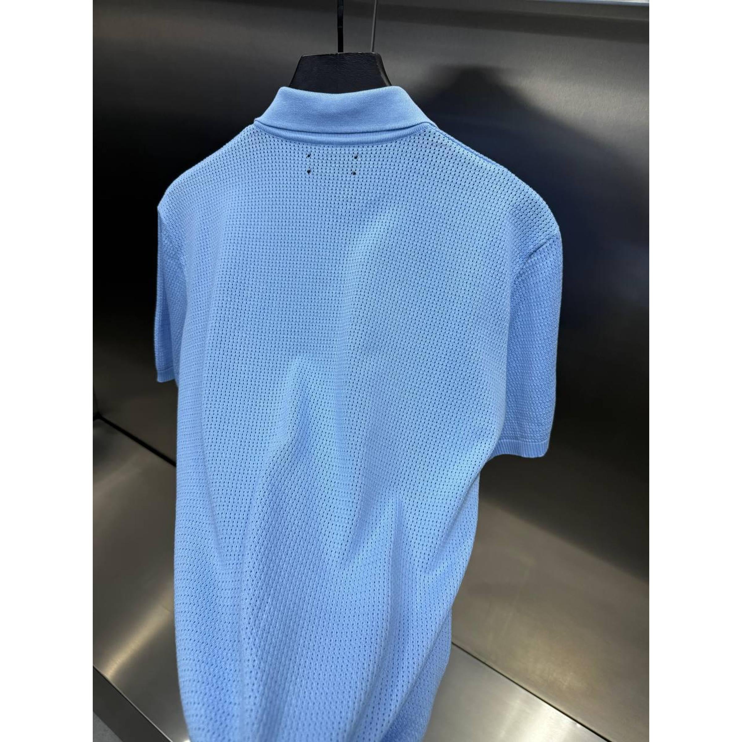Light Blue Polo Knitted Shirt