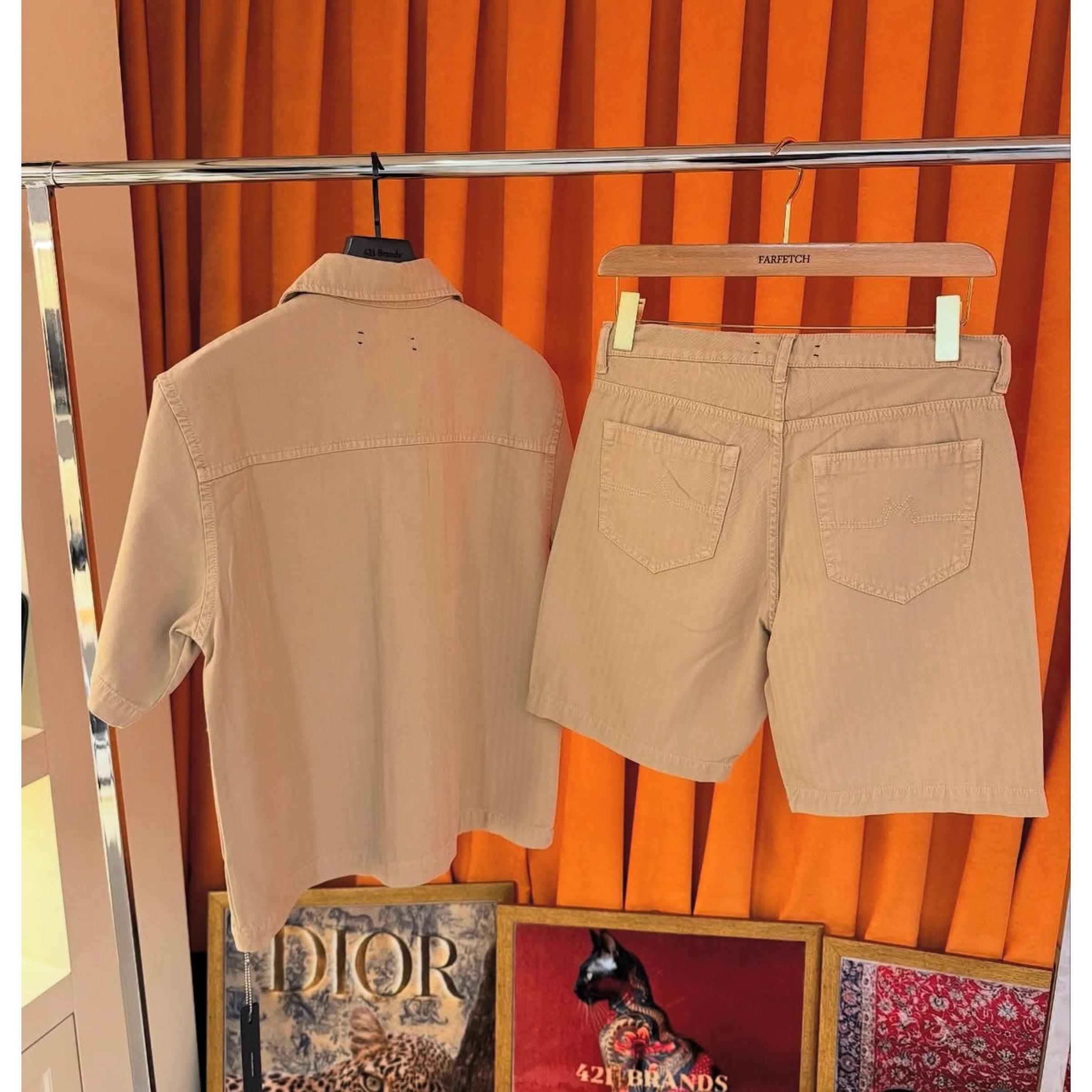 Svijetlosmeđi ljetni set od 2 dijela