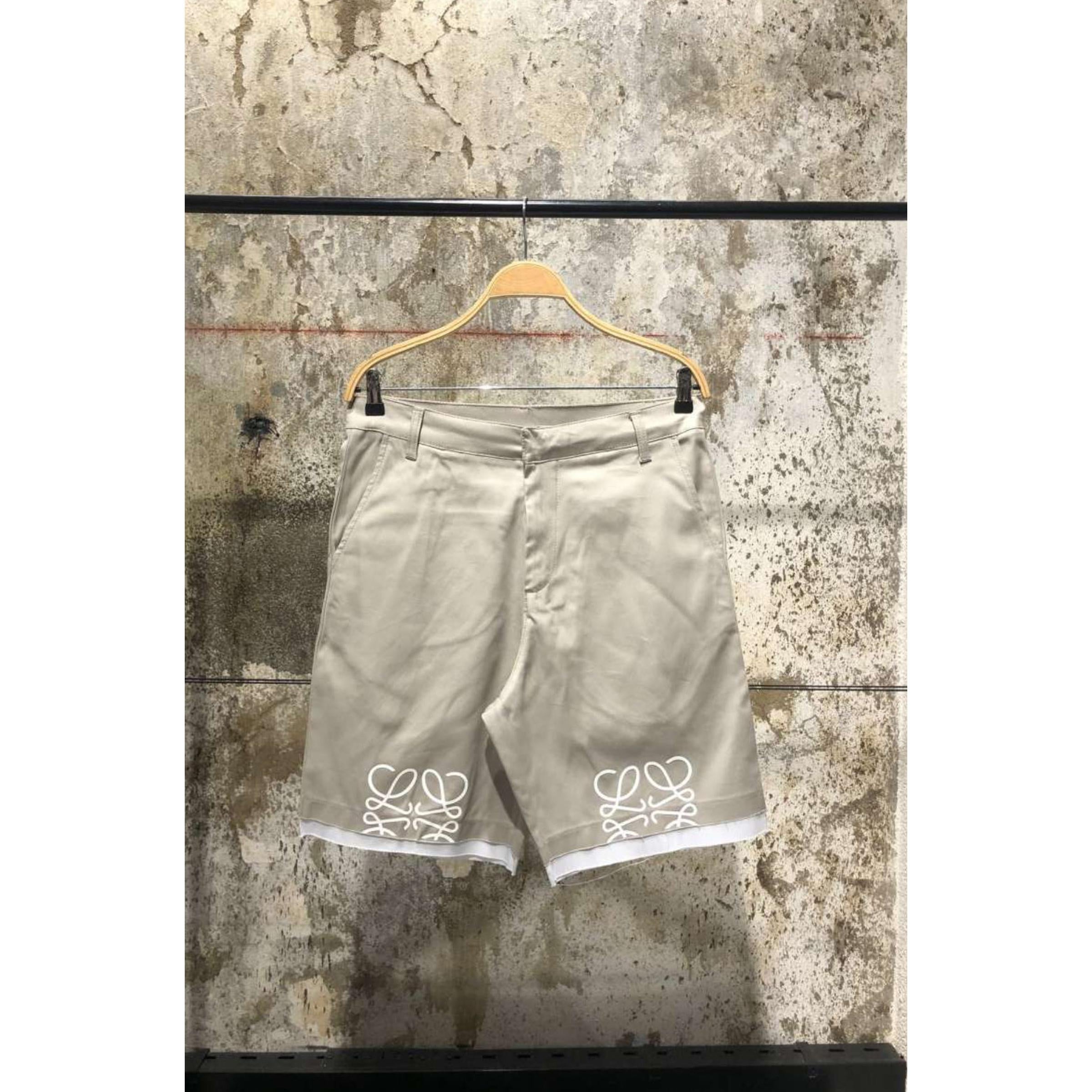 Bež lanene kratke hlače