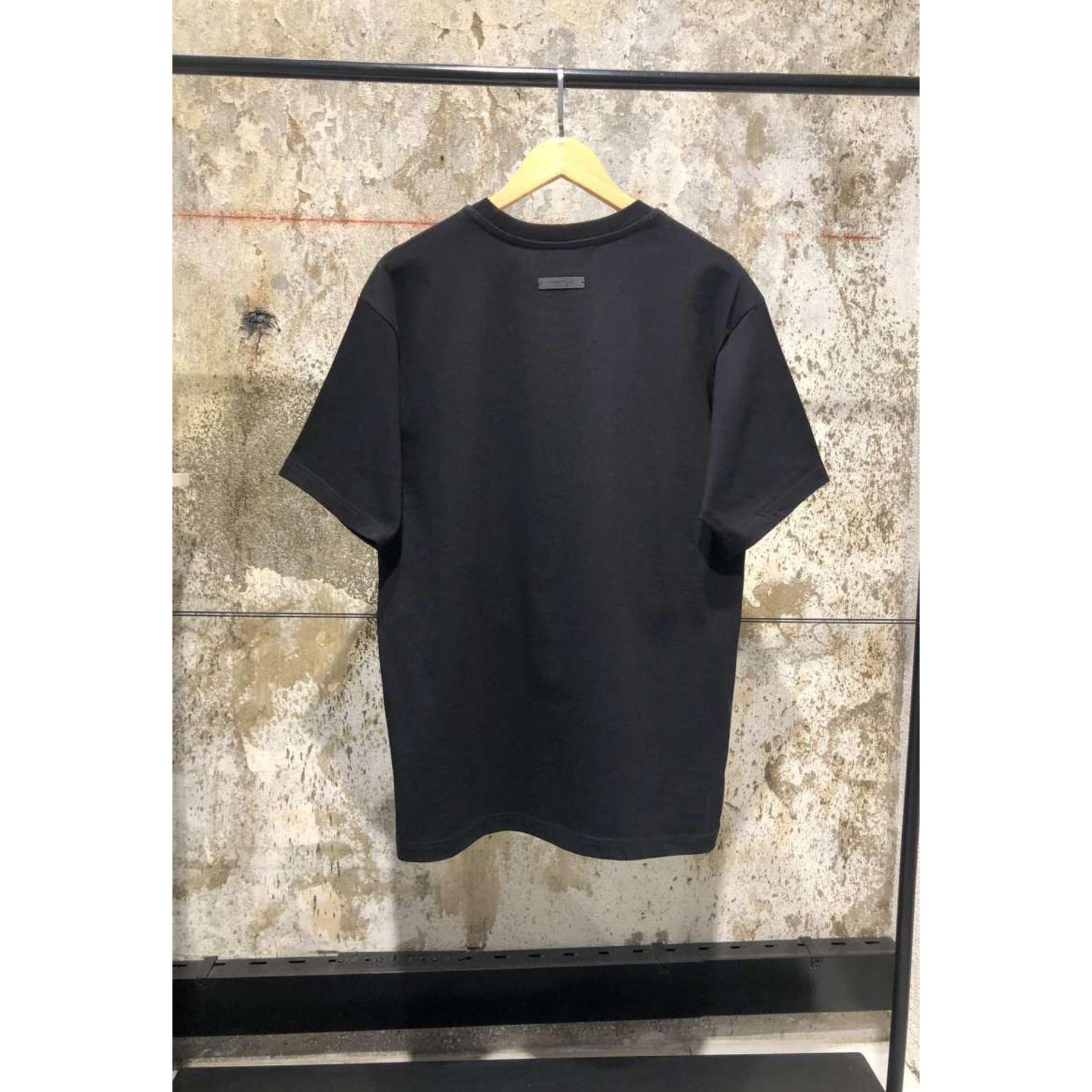 Černé bavlněné nadměrné tričko