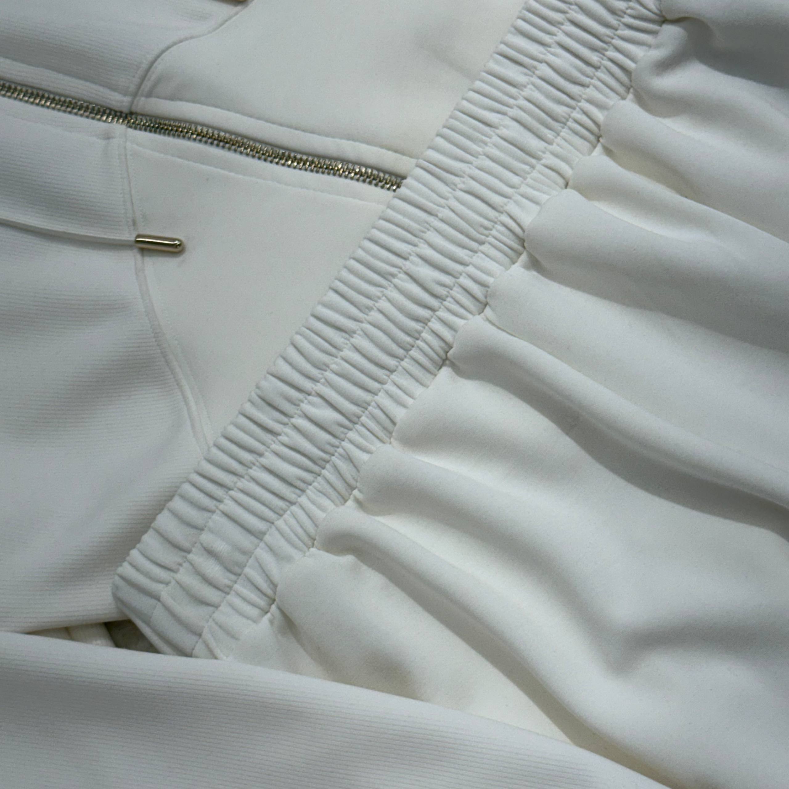 White Cotton Women Tracksuit