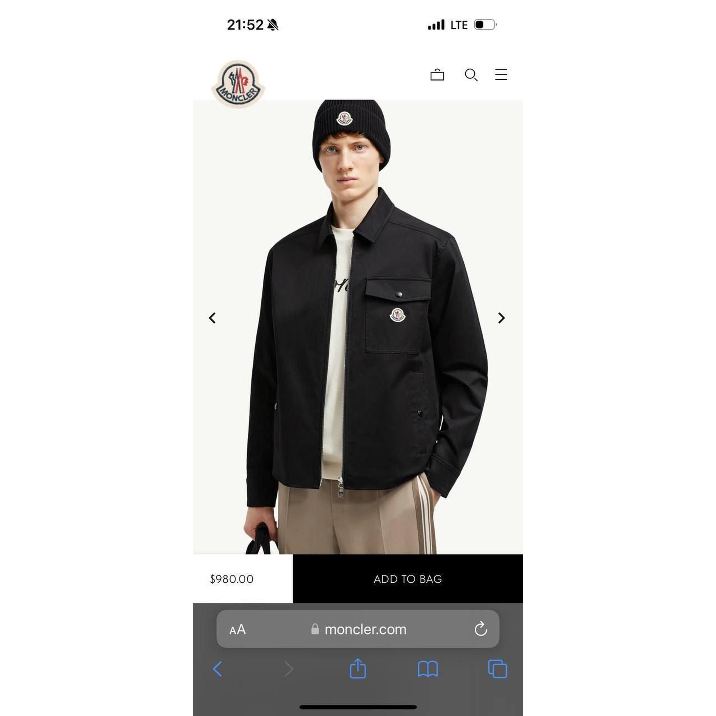 Crna jakna s džepom