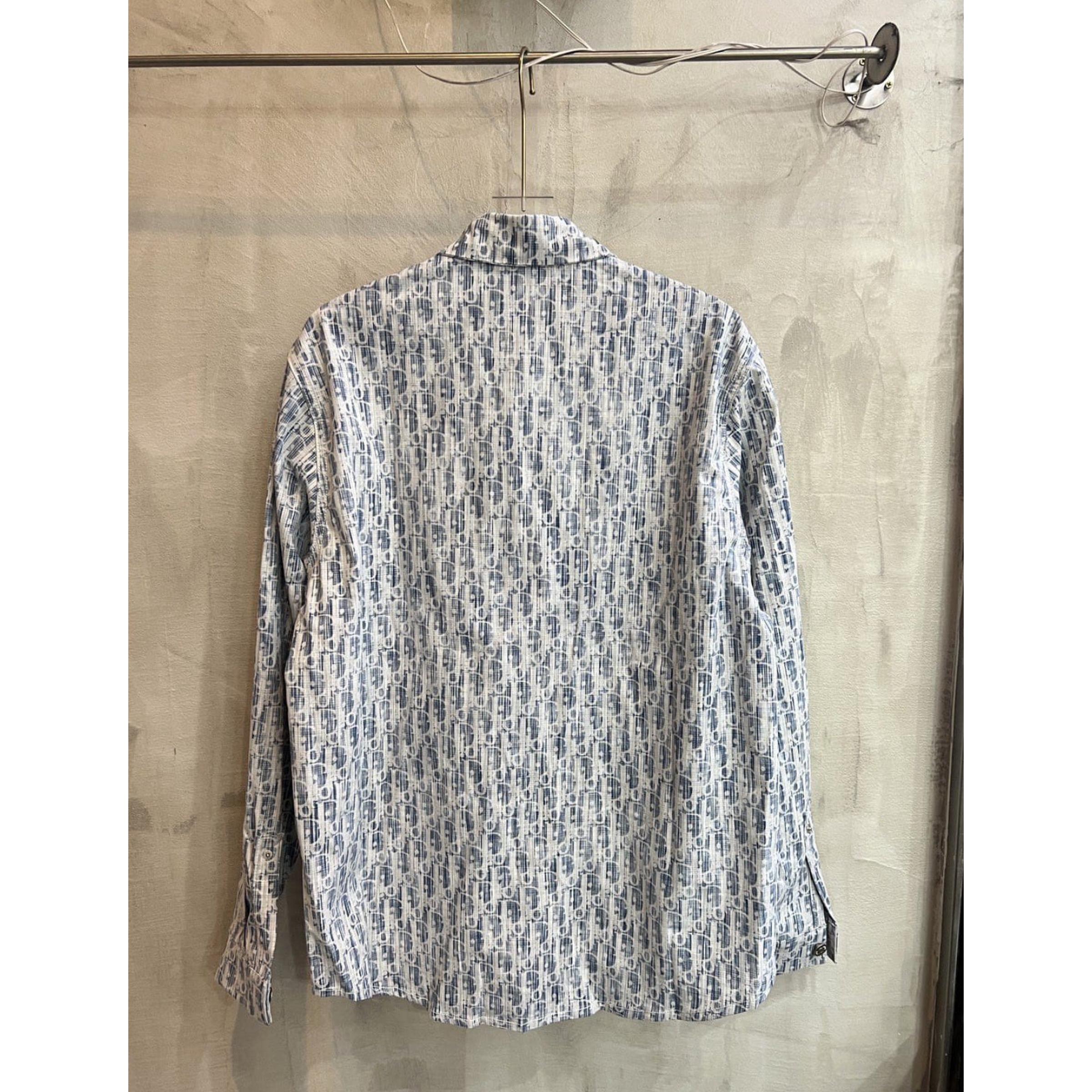 Modrá monogramová košile