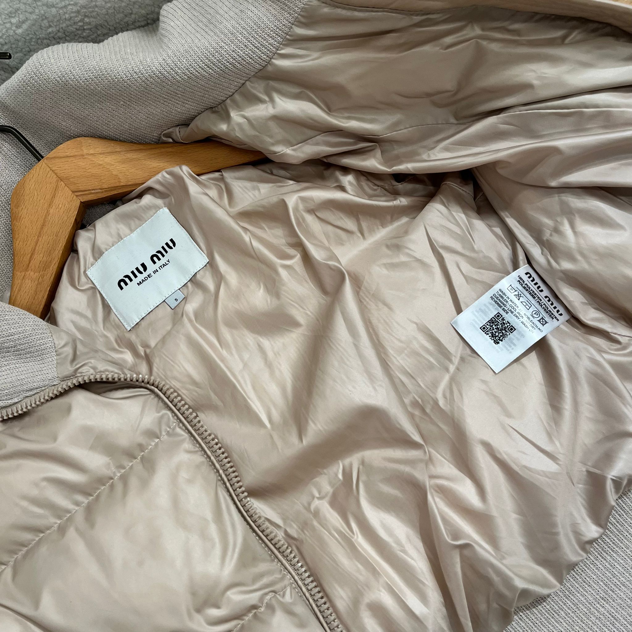 Beige Women Puffer Jacket