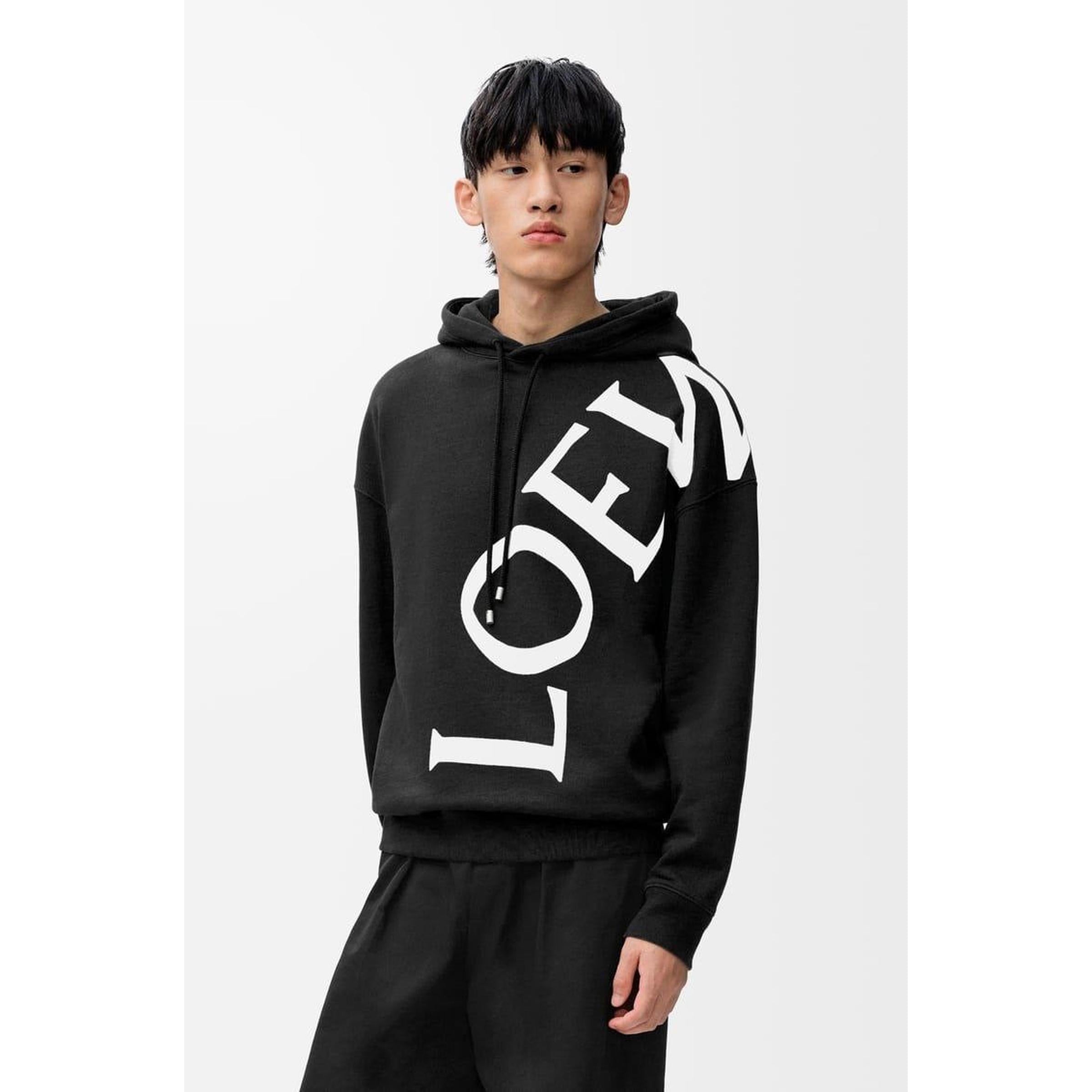 Crno-zelena prevelika majica s kapuljačom