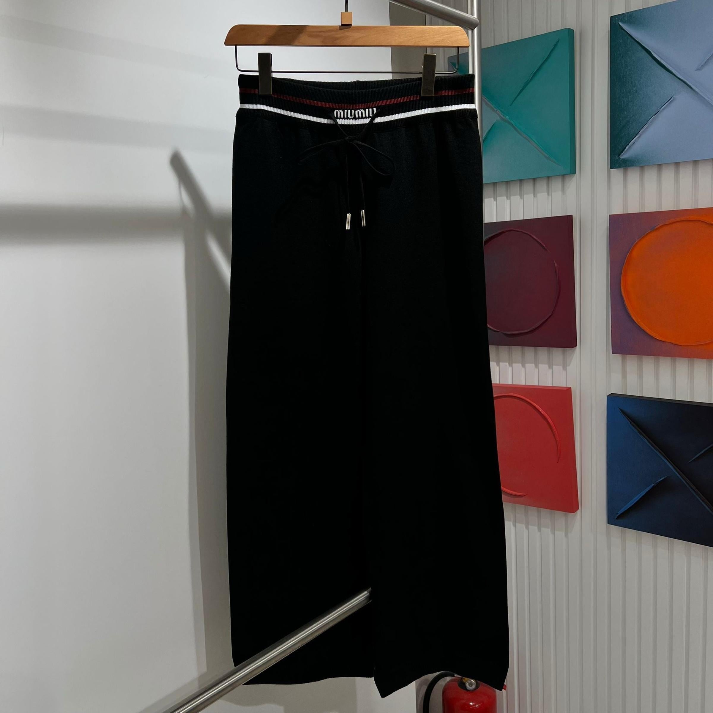 Black Women Knitted Zipper Set in 2 Pieces