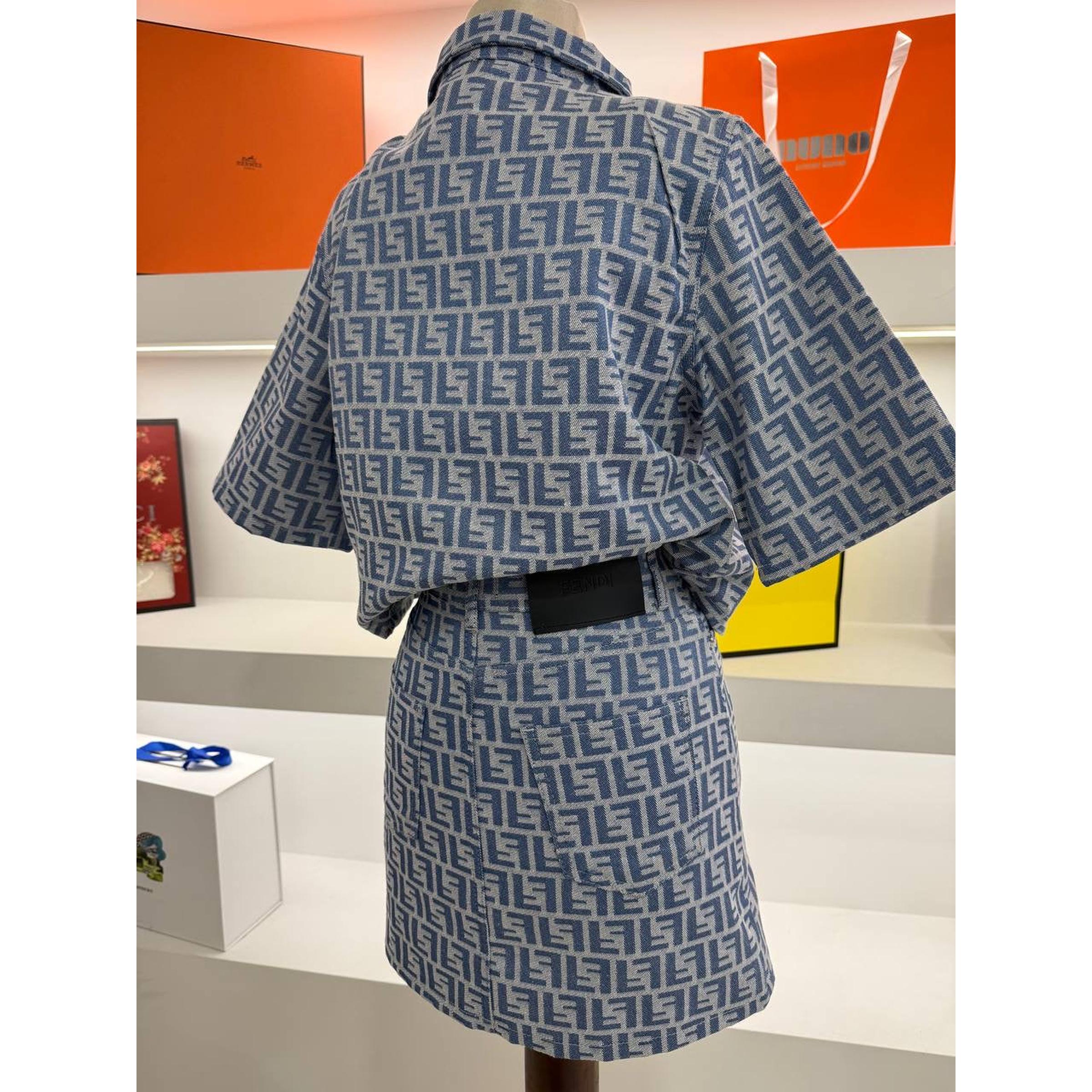 Plavi traper monogram ženski set