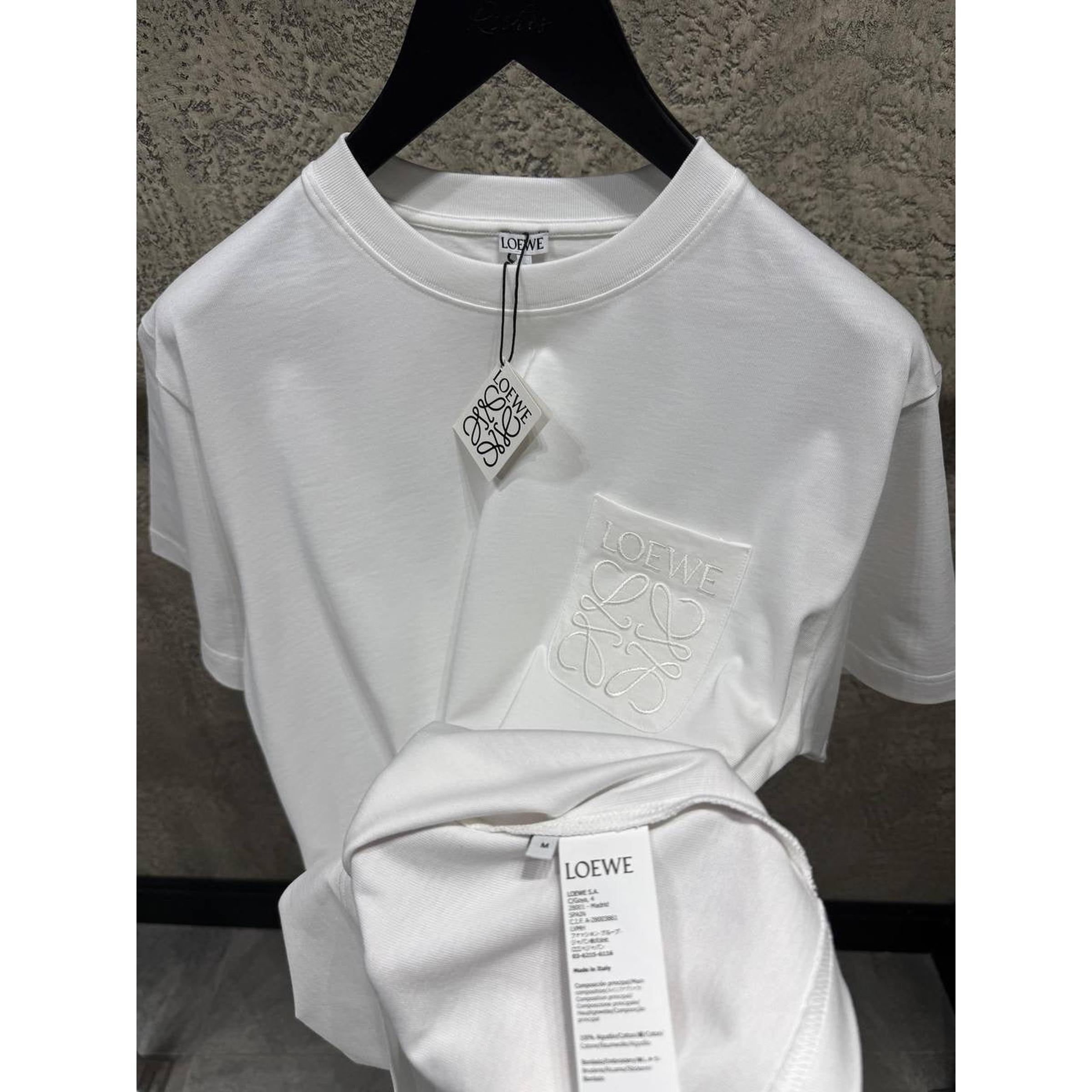 White Oversized Cotton T-shirt with Pocket