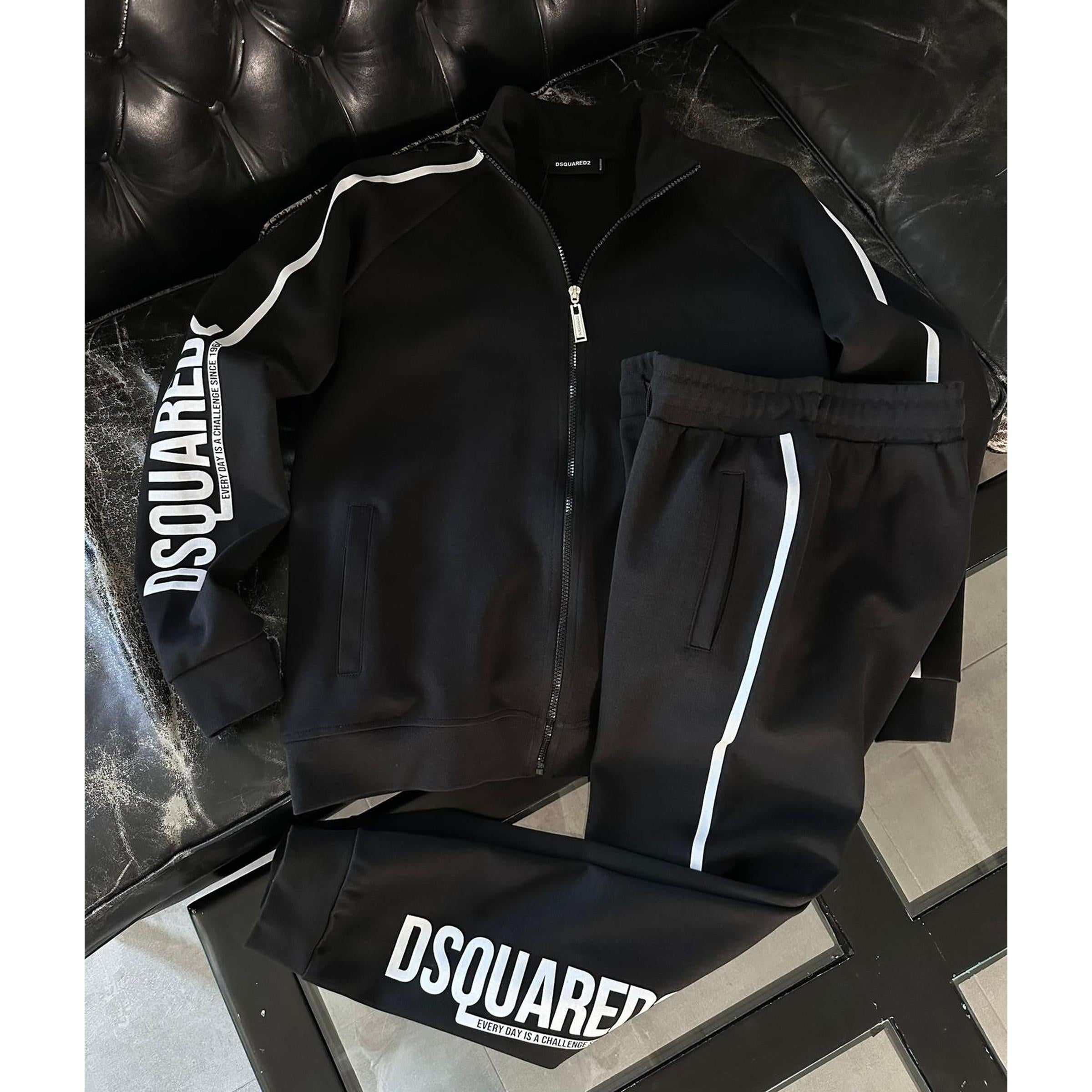 Black & Brown Cotton Tracksuit