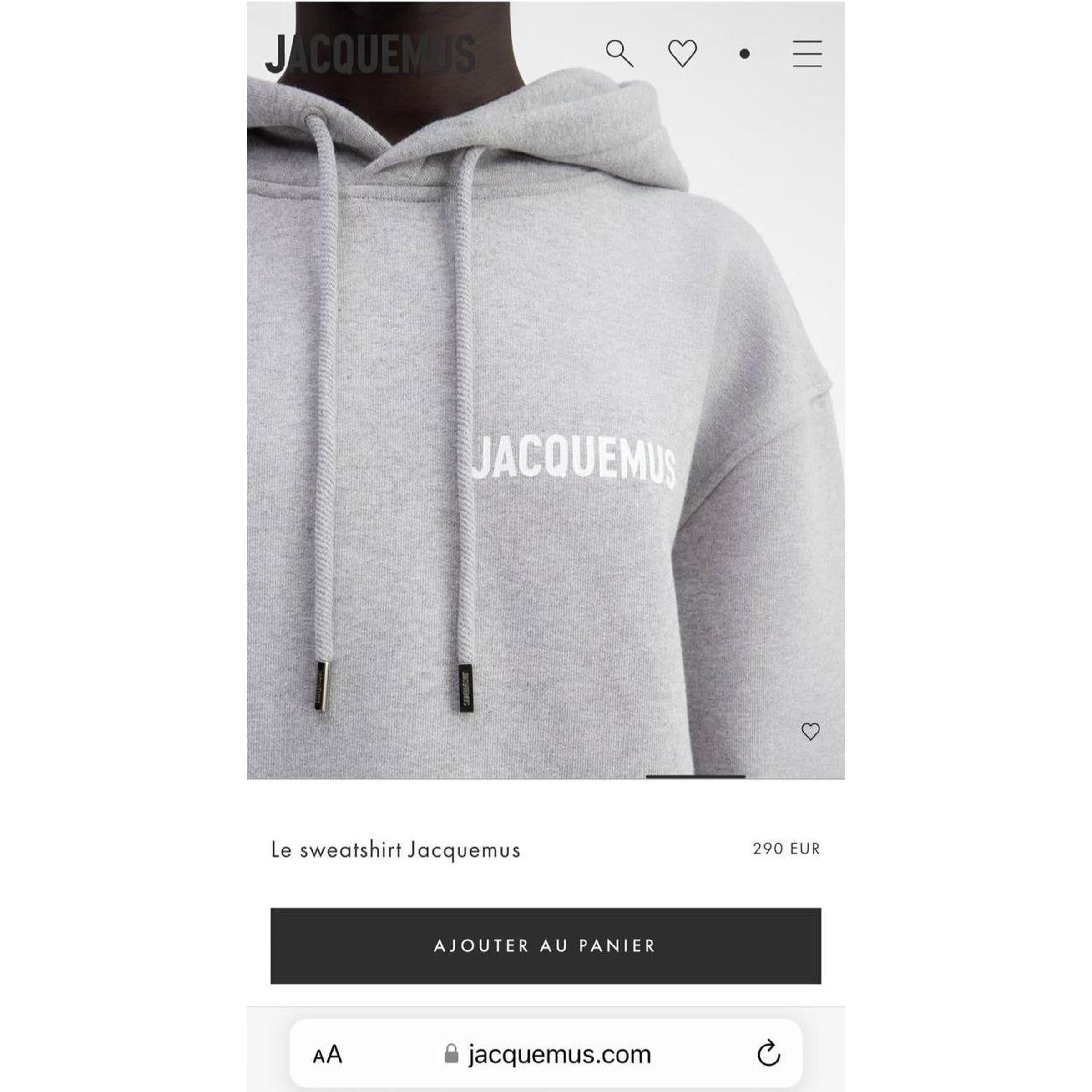 Crno-siva prevelika majica s kapuljačom