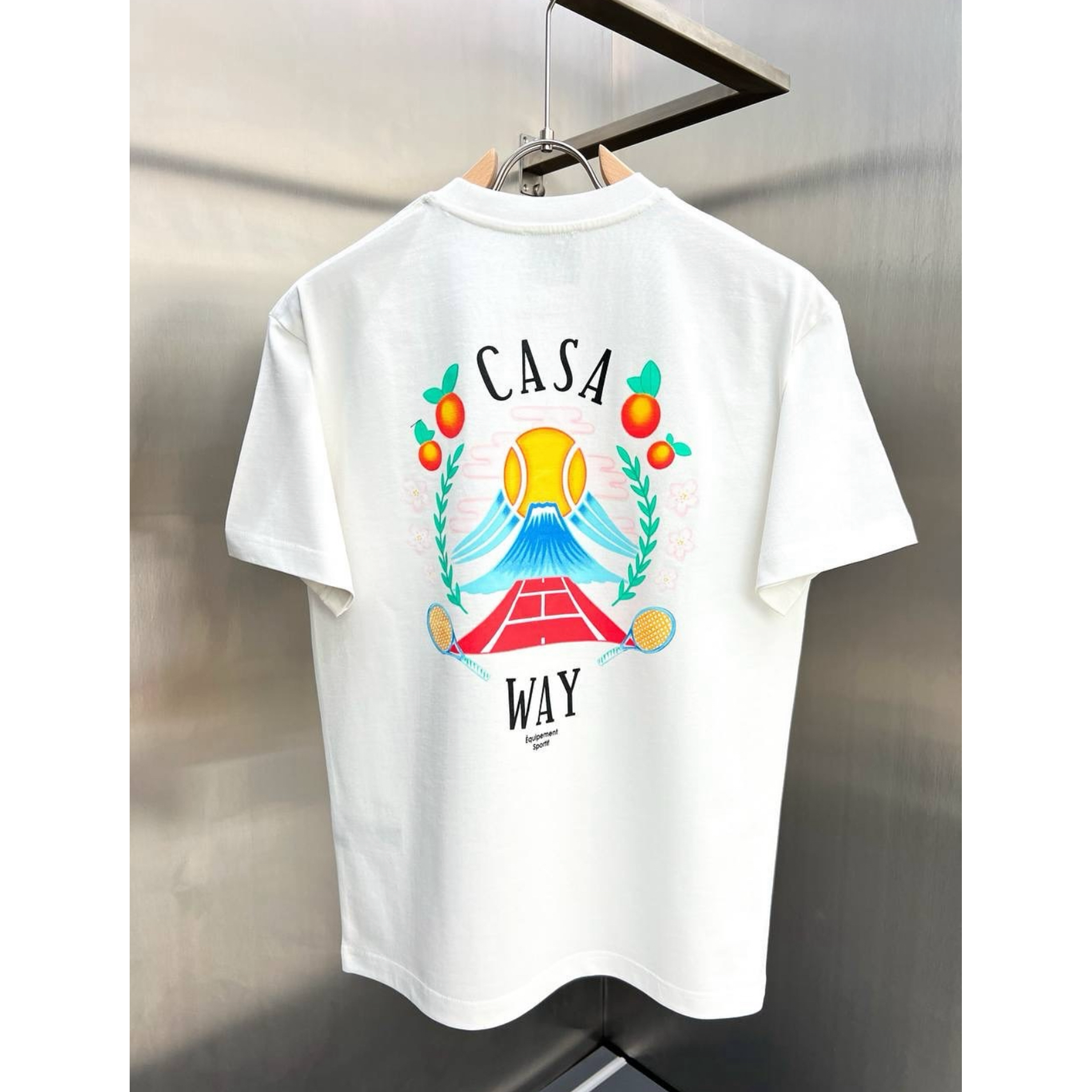 Bílé bavlněné tričko s logem