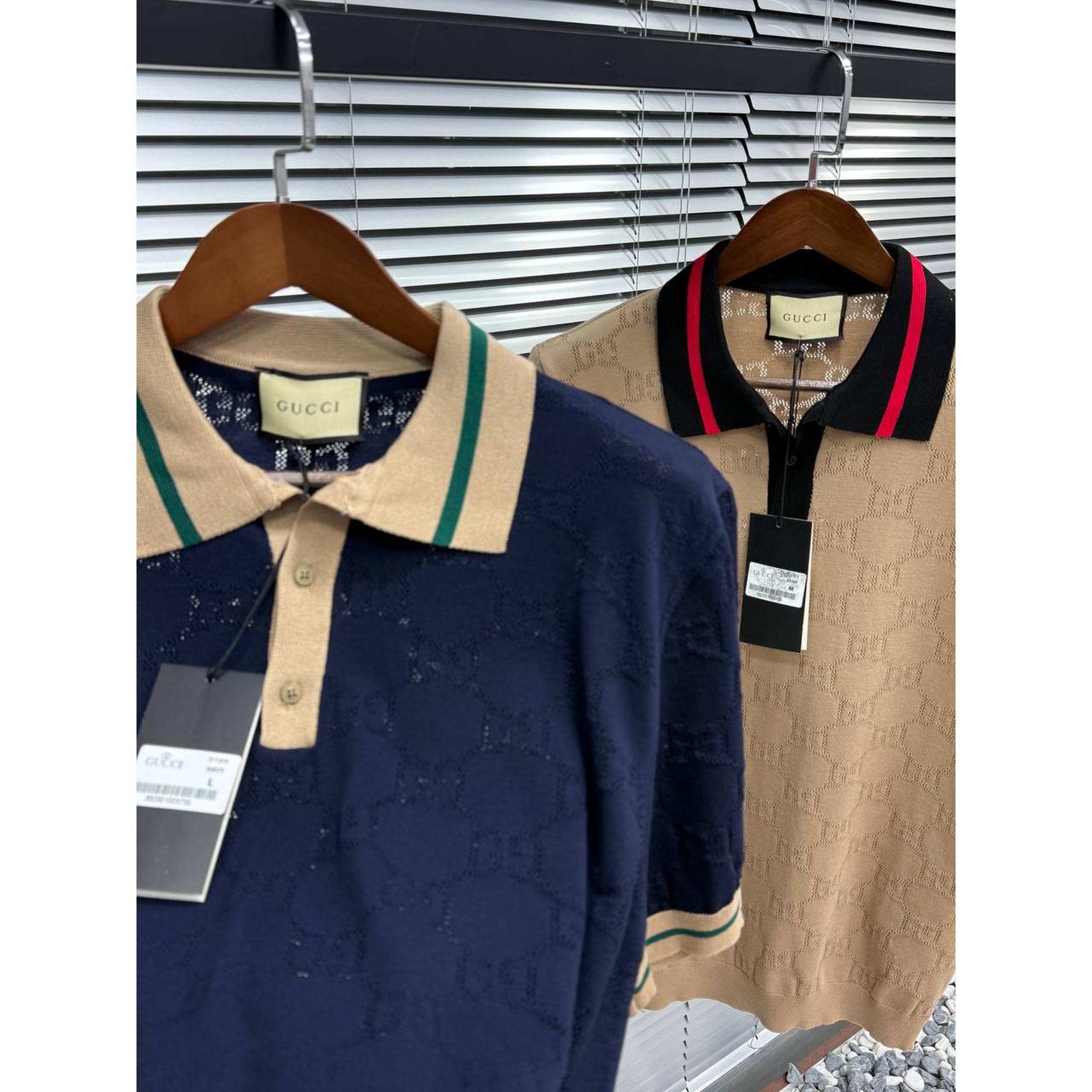 Blue Monogram Luxury Polo T-Shirt