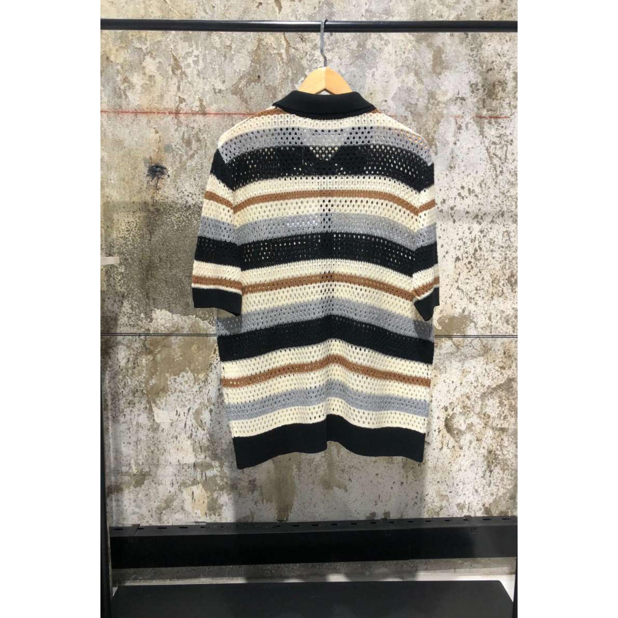 Béžové pletené polo tričko