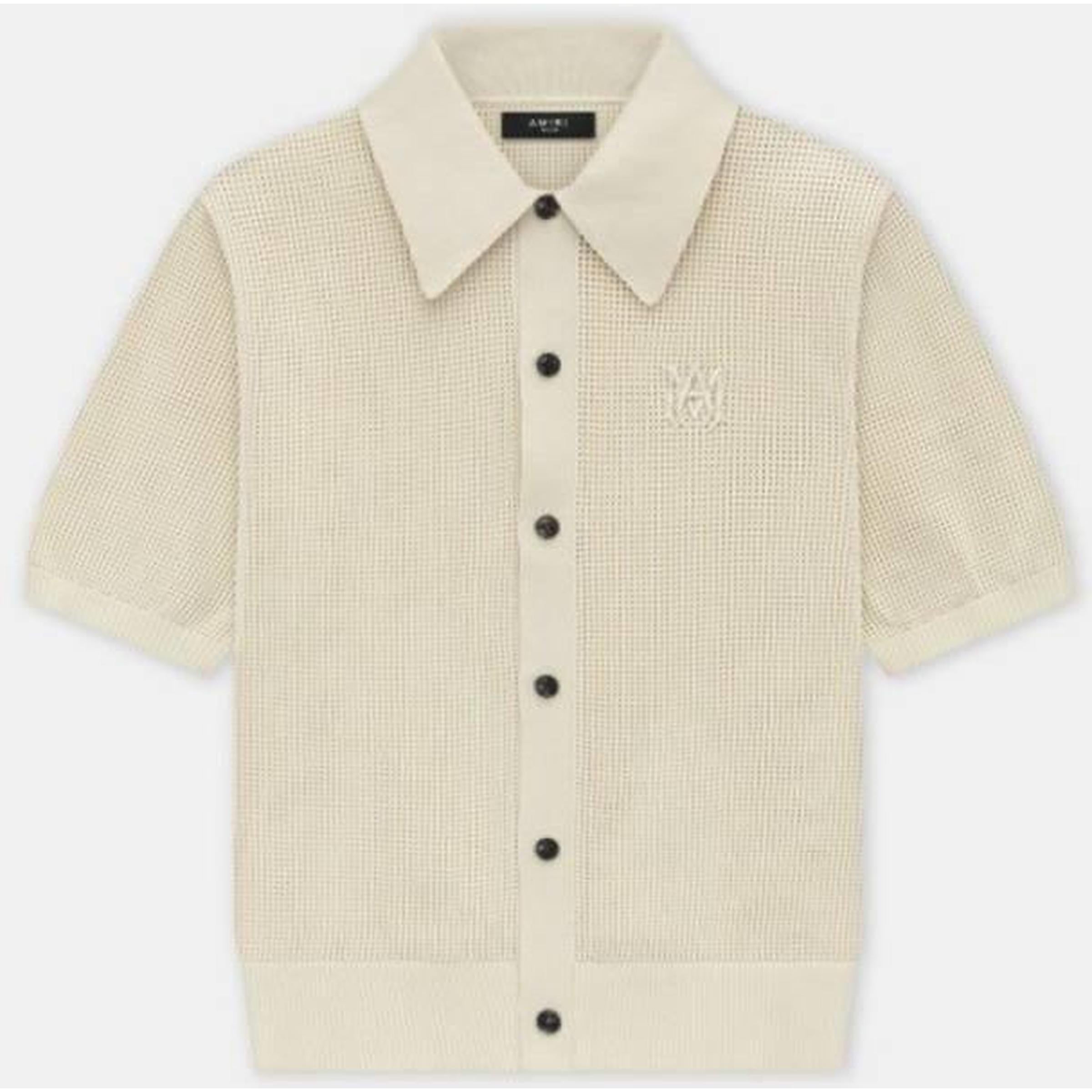 Bež pletena polo majica