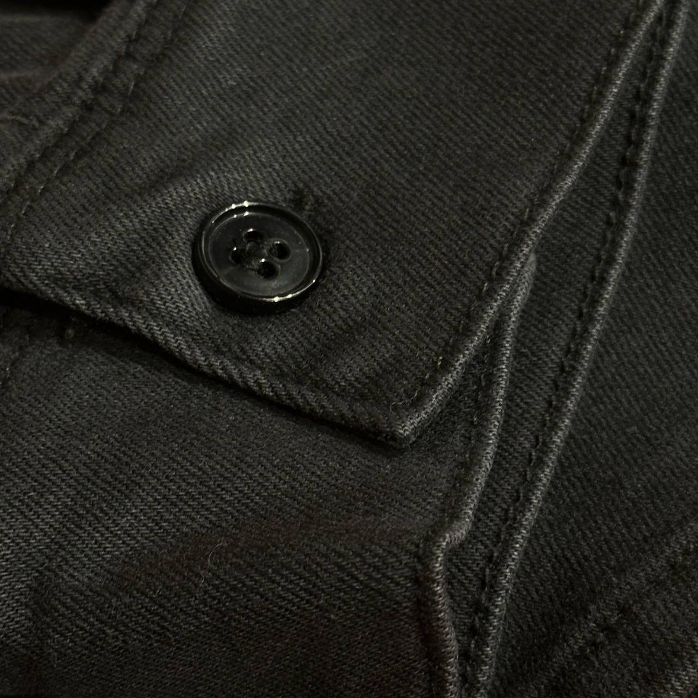 Černá džínová košilová bunda