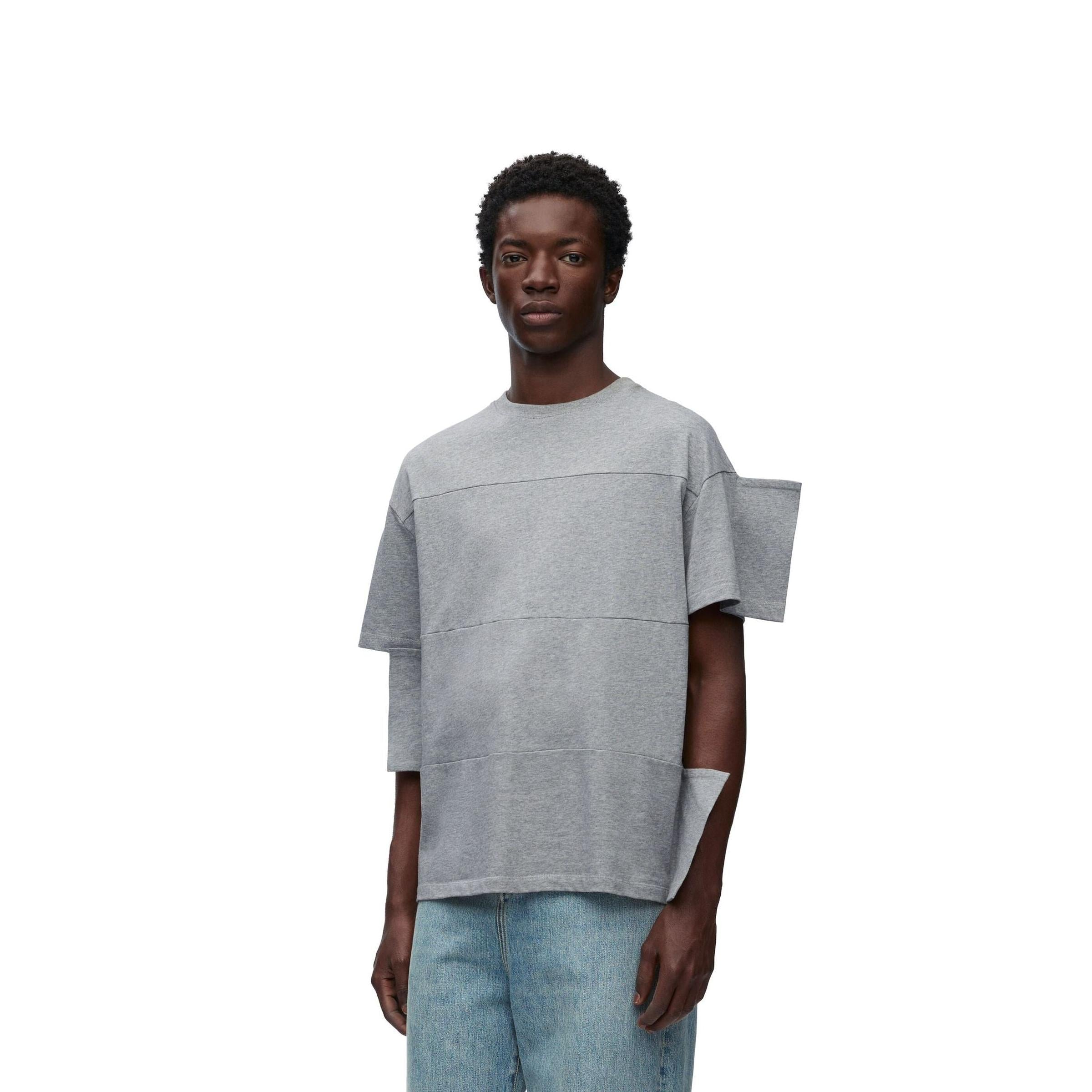 Grey Distressed Oversized T-shirt