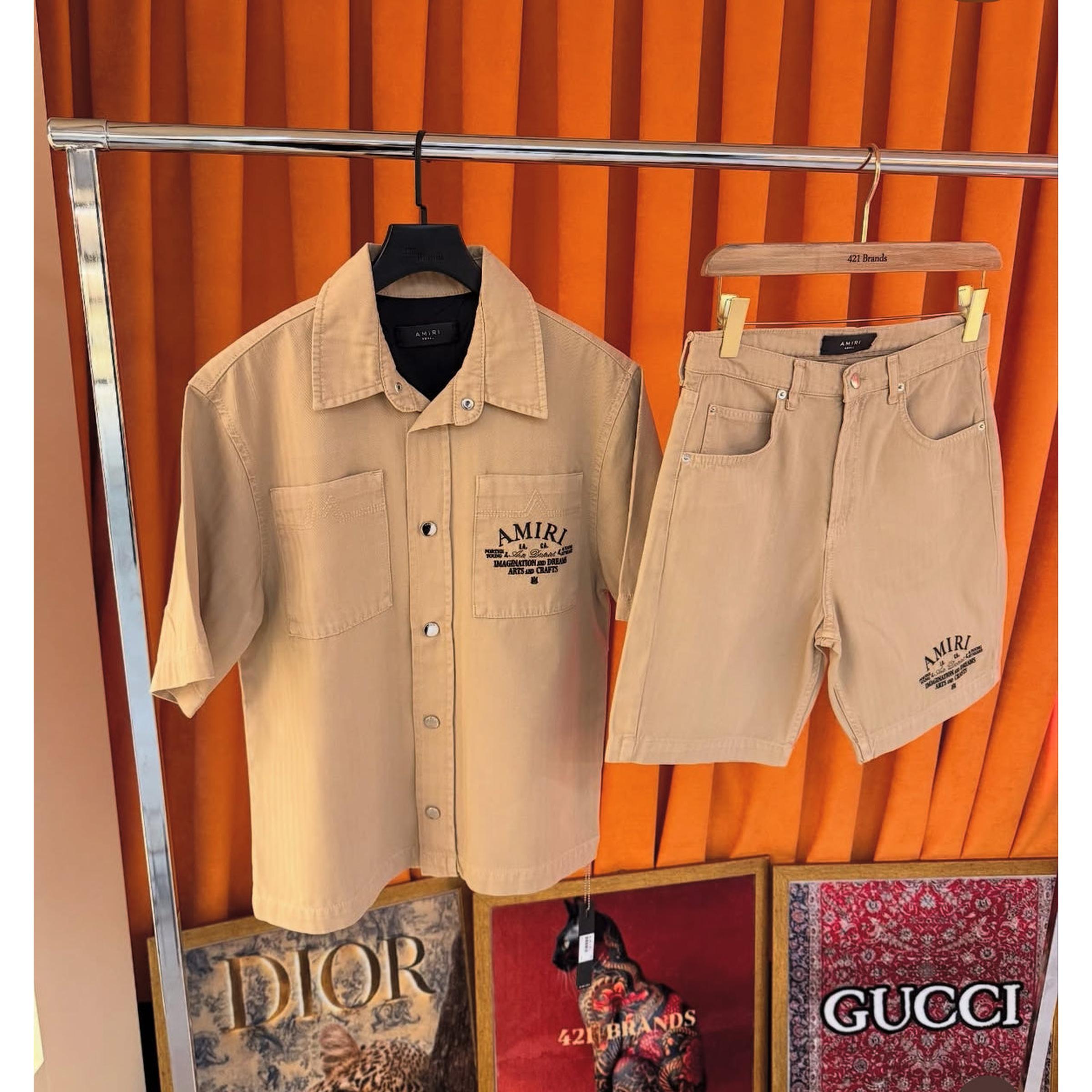 Svijetlosmeđi ljetni set od 2 dijela