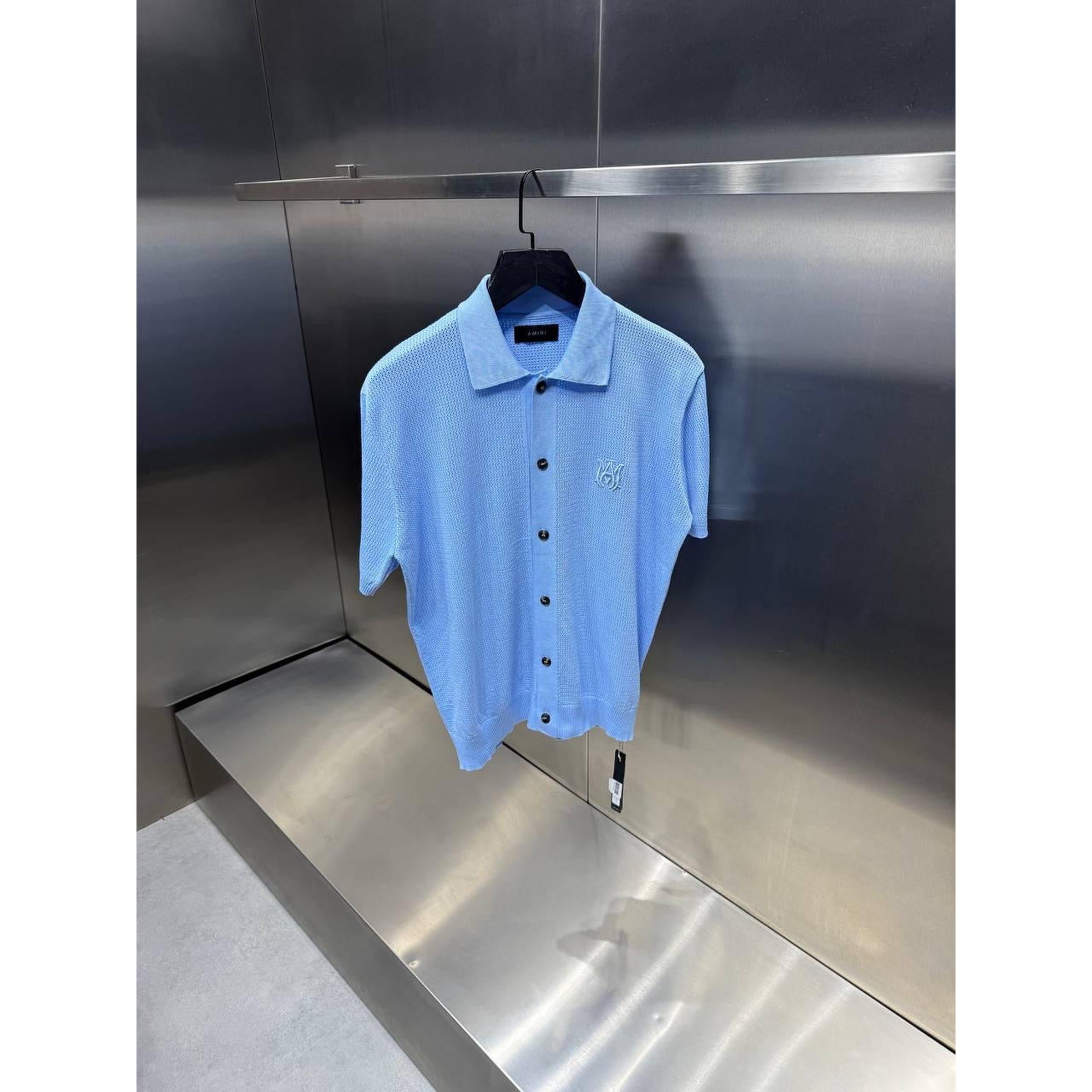 Light Blue Polo Knitted Shirt