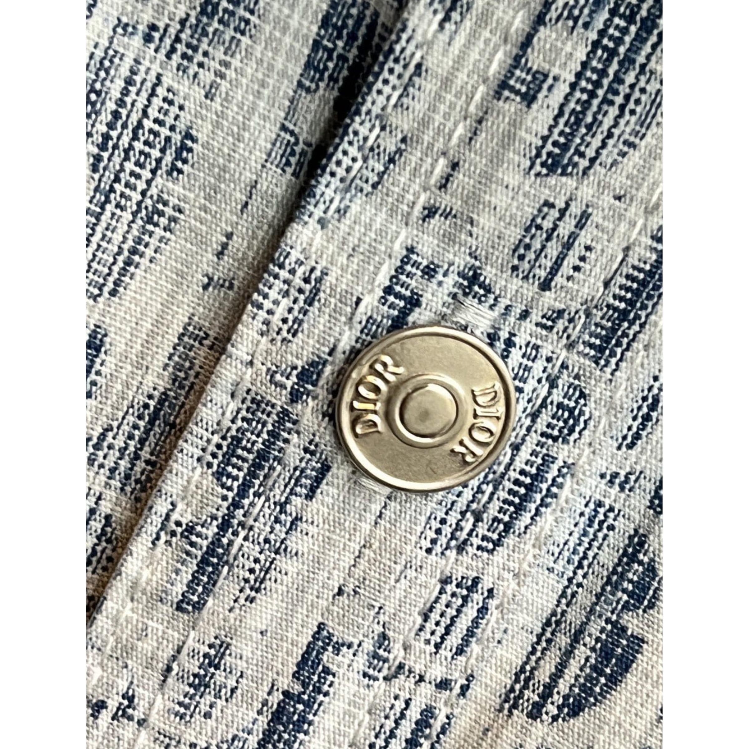 Modrá monogramová košile